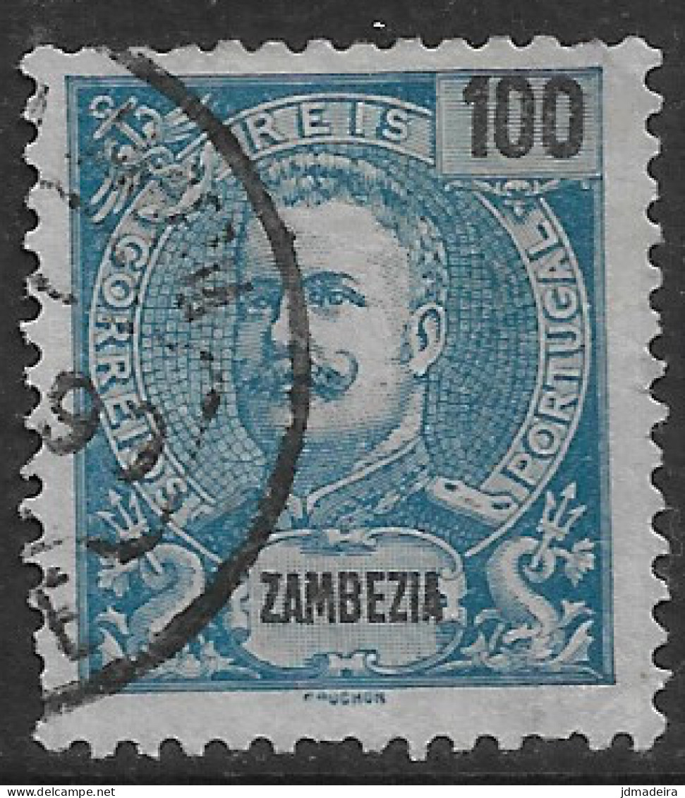 Zambezia – 1898 King Carlos 100 Réis Used Stamp - Zambeze