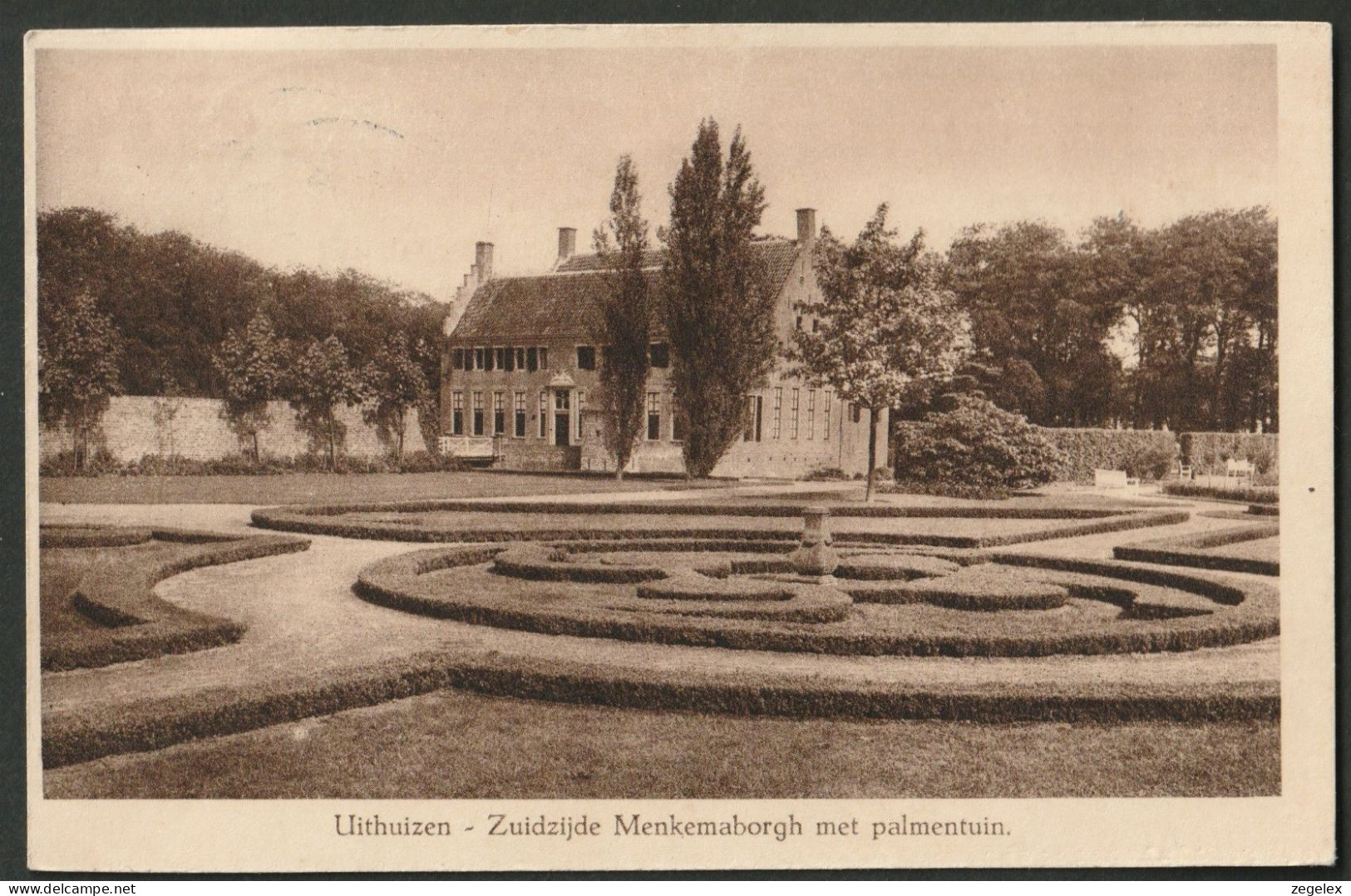 Uithuizen - Zuidzijde Menkemabprgh Met Palmentuin 1938 - Uithuizen