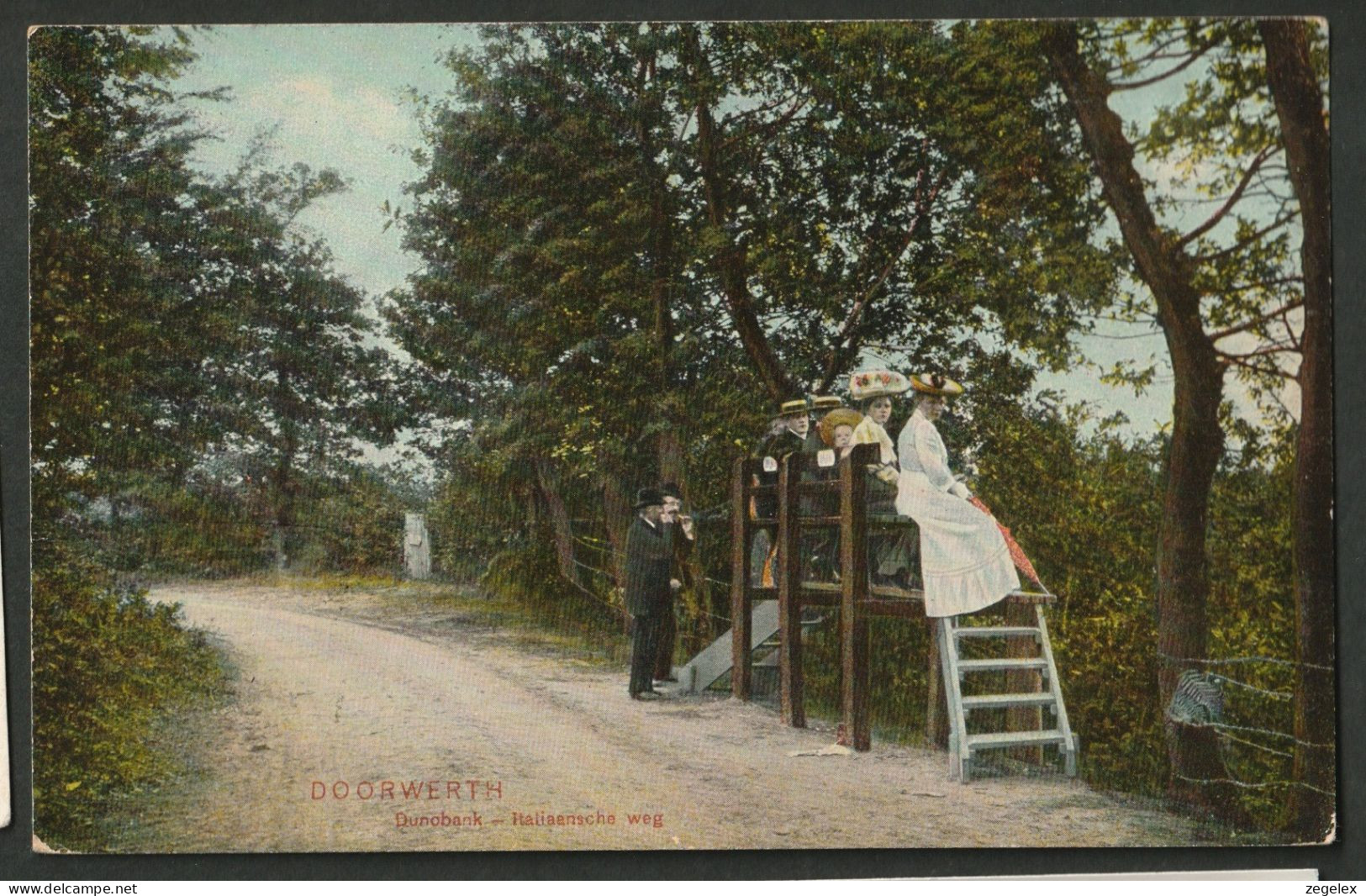 Doorwerth - Dunobank - Italiaansche Weg Met Prachtig Aangeklede Dames 1909 - Renkum