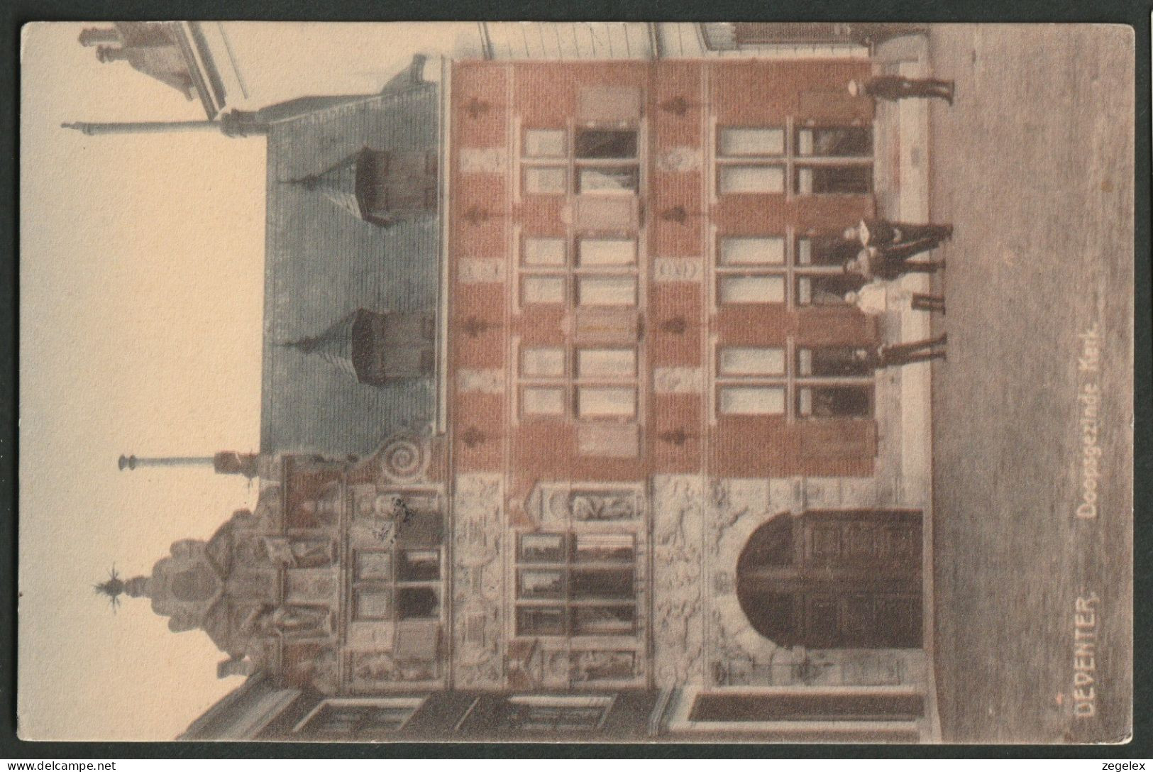 Deventer - Doopsgezinde Kerk Met Groepje Jongeren 1911 - Deventer