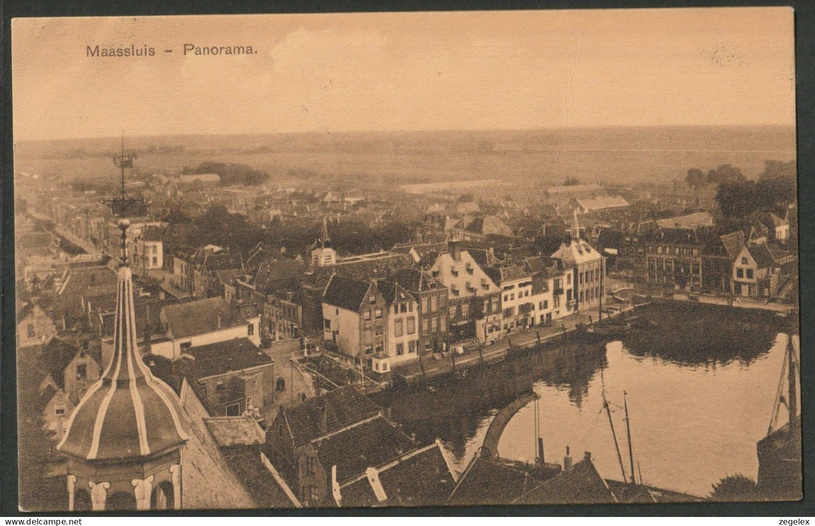 Maassluis 1911 - Panorama Met Haven - Maassluis
