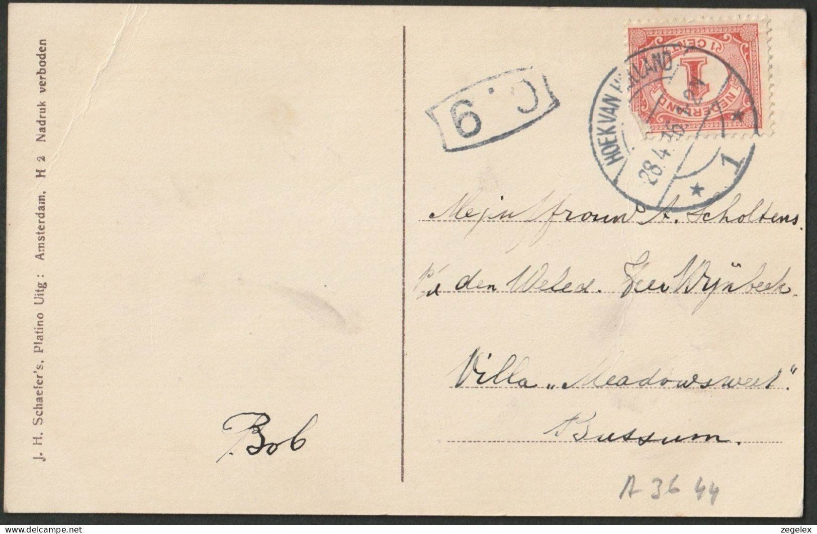 Hoek Van Holland 1916 - Reddingskooi Met Steiger Aan De Noorderpier - Hoek Van Holland
