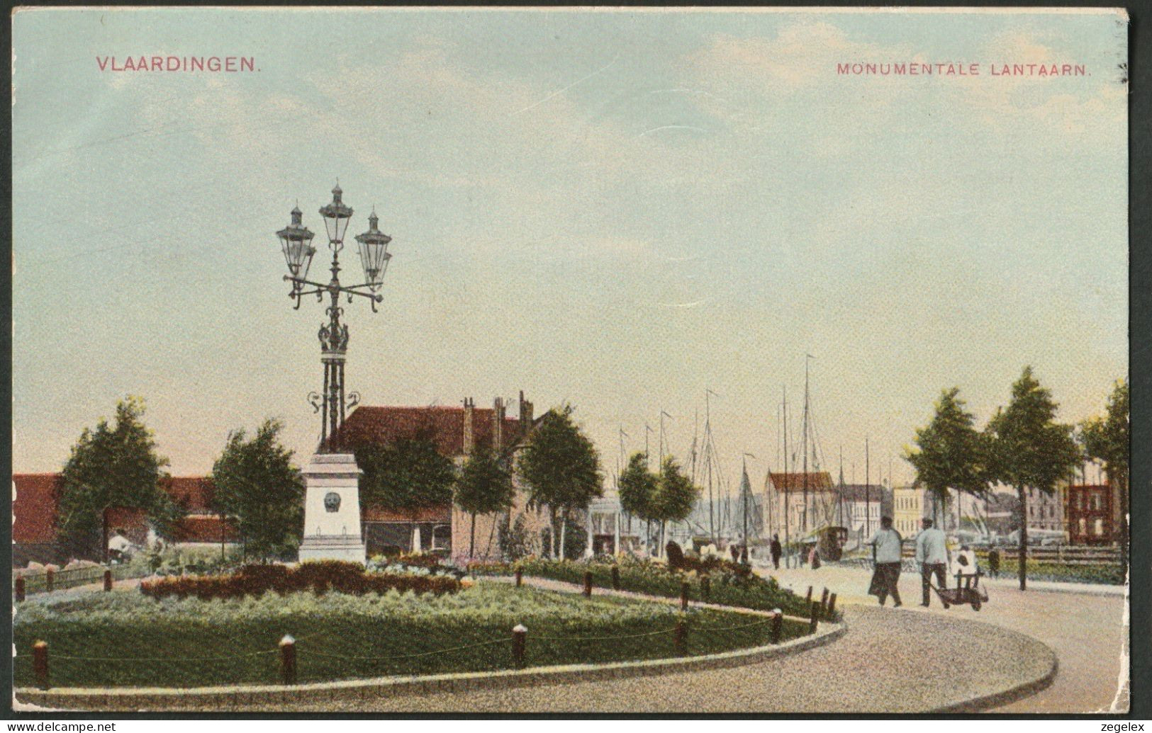 Vlaardingen 1913 - Monumentale Lantaren, Straatbeeld Bij Haven - Vlaardingen