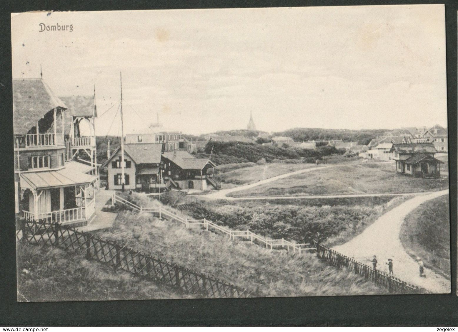 Domburg 1917 - Villa's In De Duinen - Met Spelende Kinderen - Domburg
