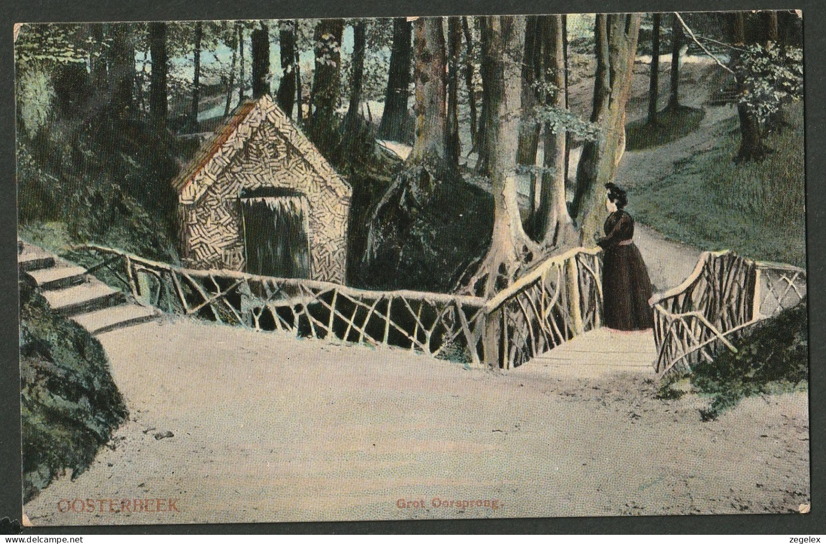 Oosterbeek  1910 - Grot Oorsprong Met Bezoekster - Oosterbeek