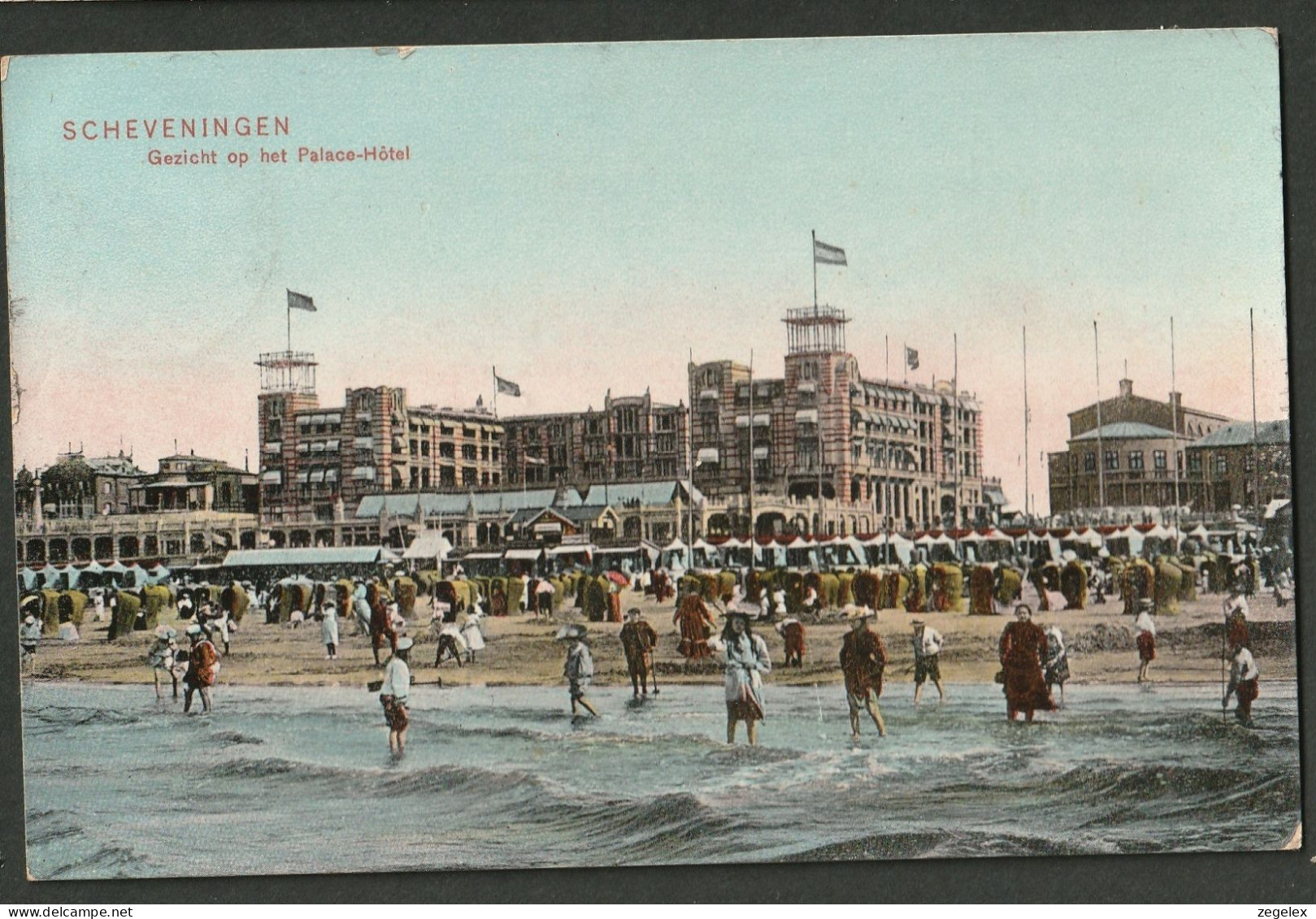 Scheveningen 1907 - Strandleven - Gezicht Op Het Palace-Hôtel - Scheveningen