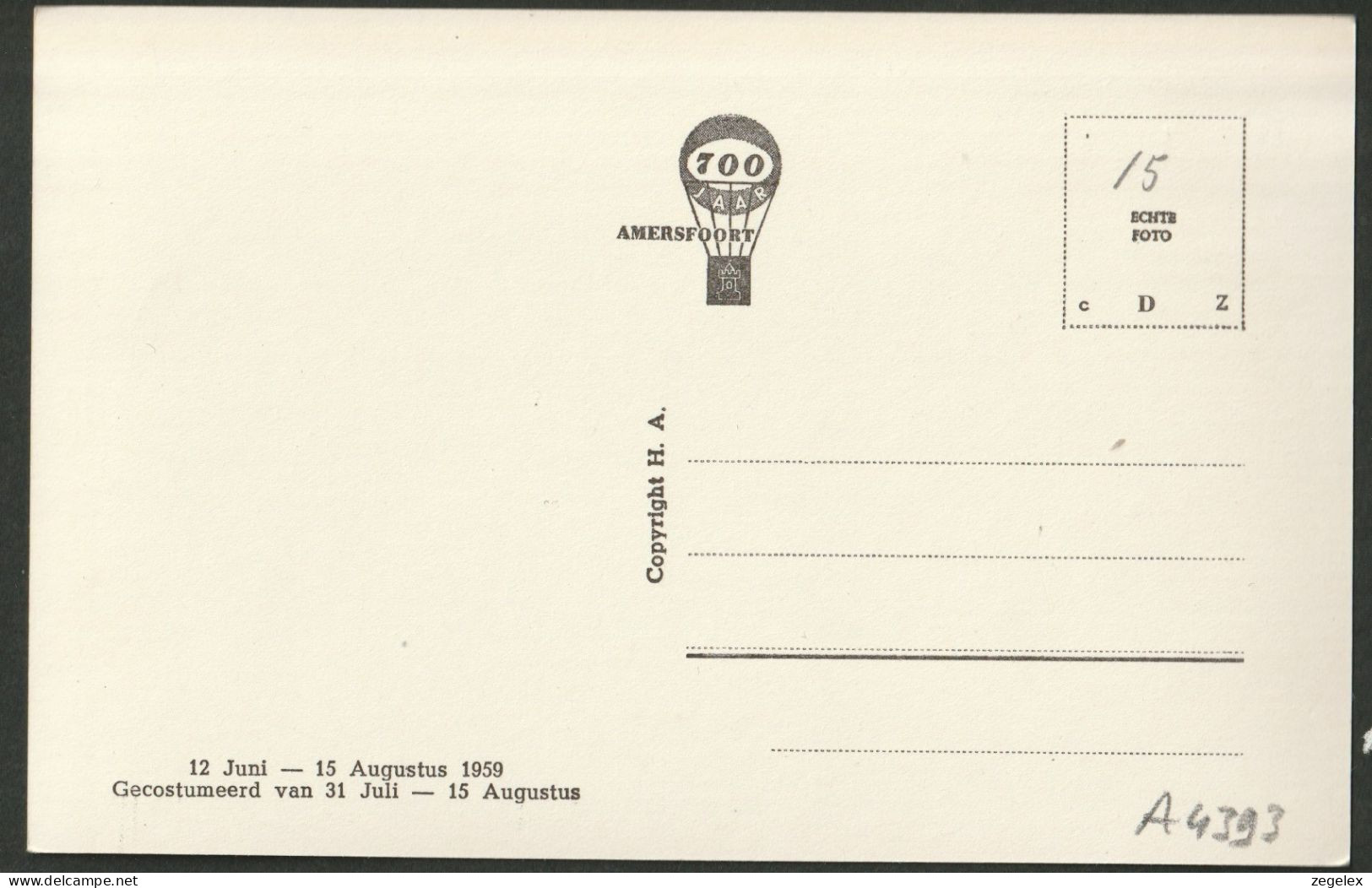 Amersfoort 1959 - 700 Jaar - Amersfoort