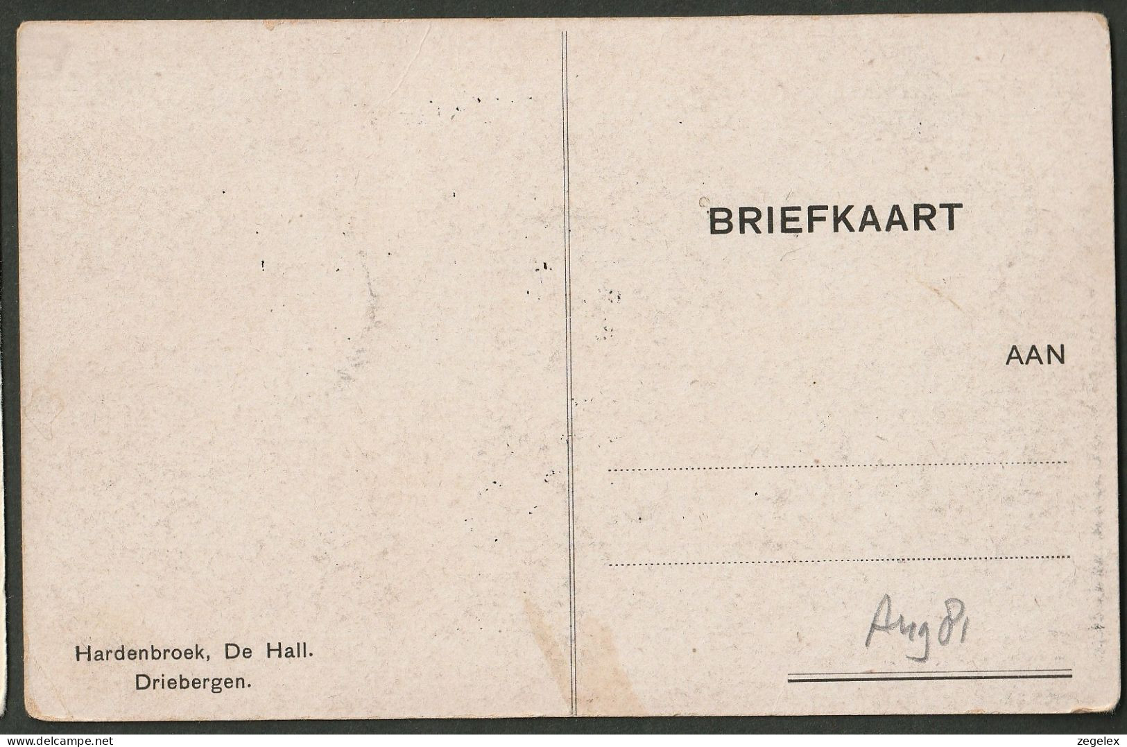 Driebergen 1919 - Hardenbroek - De Hall - Driebergen – Rijsenburg