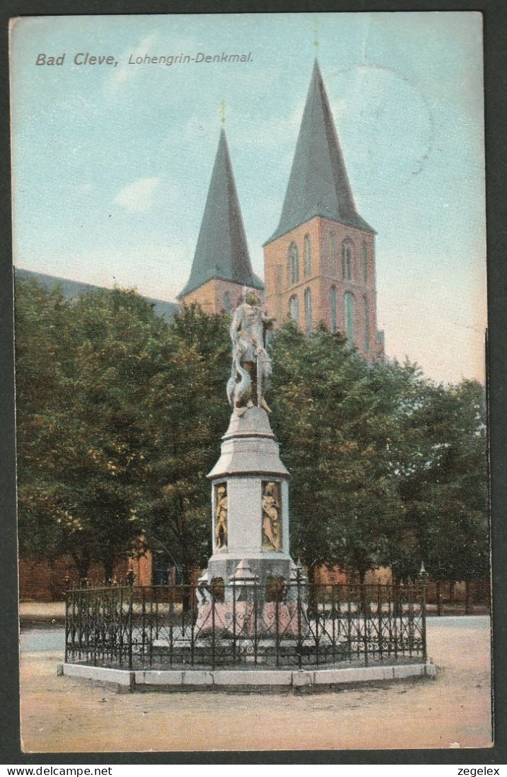 Bad Cleve, Kleef 1908 - Lohengrin - Denkmal - Kleve