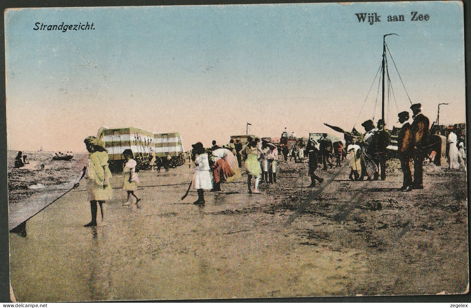 Wijk Aan Zee 1912 - Strandleven - Garnalenvangen. Levendig - Wijk Aan Zee