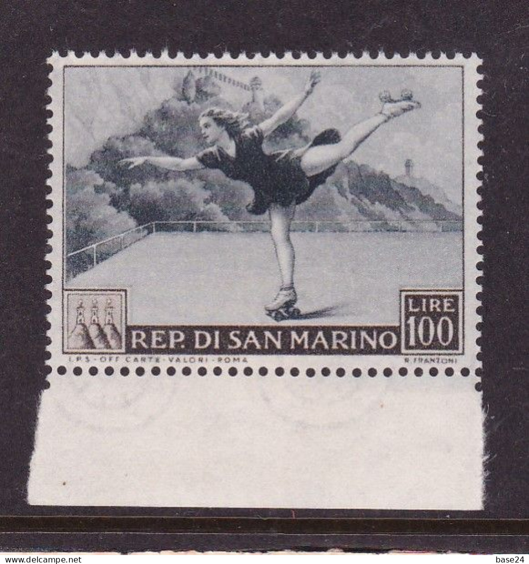 1953 San Marino Saint Marin SPORT I° PROPAGANDA SPORTIVA, PATTINATRICE , SKATER, PATINEUSE MNH** - Neufs