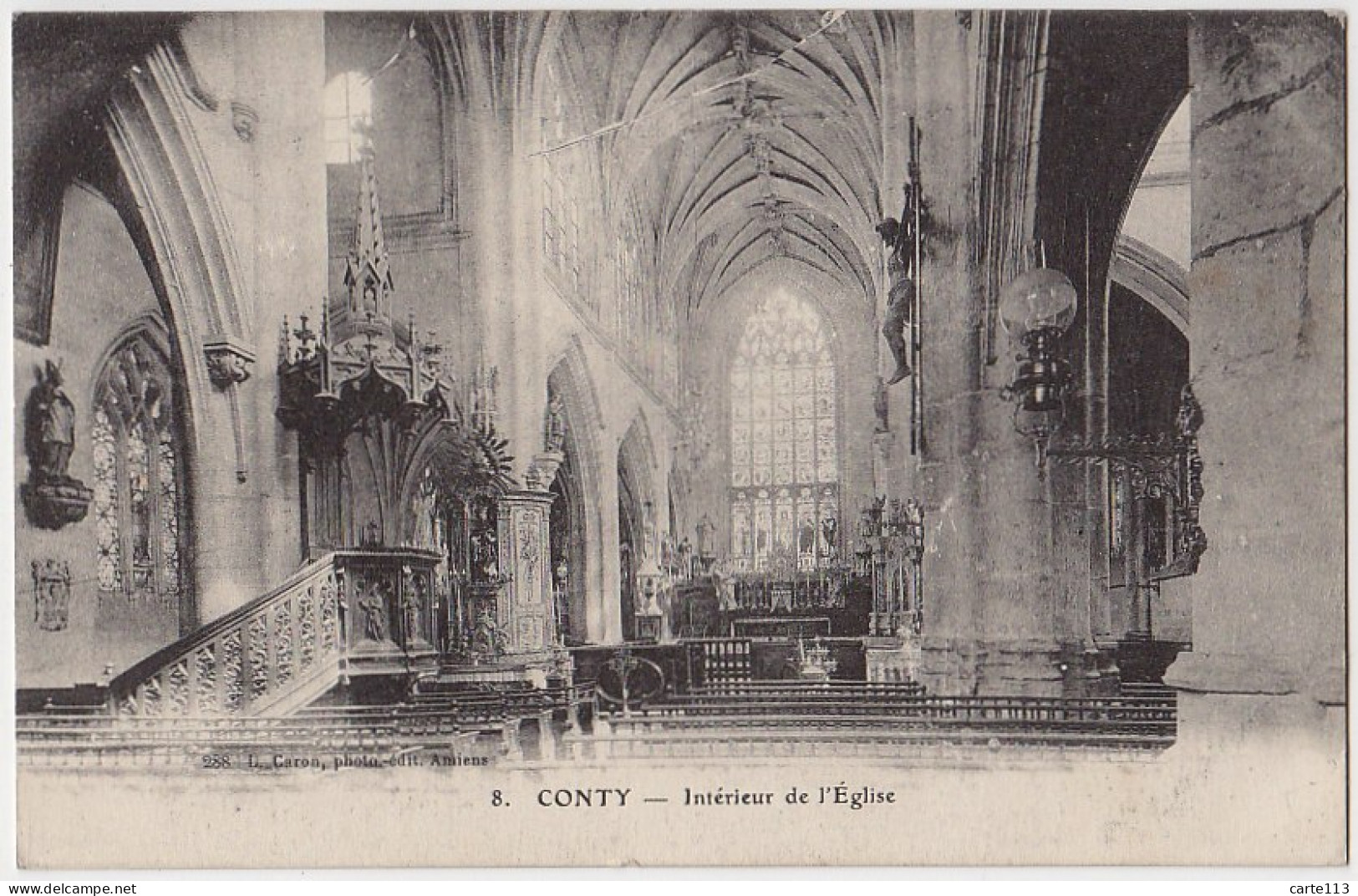 80 - B17770CPA - CONTY - Interieur Eglise - Très Bon état - SOMME - Conty