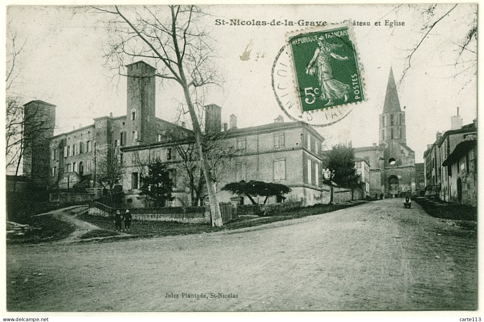 82 - B16322CPA - SAINT NICOLAS DE LA GRAVE - Chateau Et Eglise - Très Bon état - TARN-ET-GARONNE - Saint Nicolas De La Grave