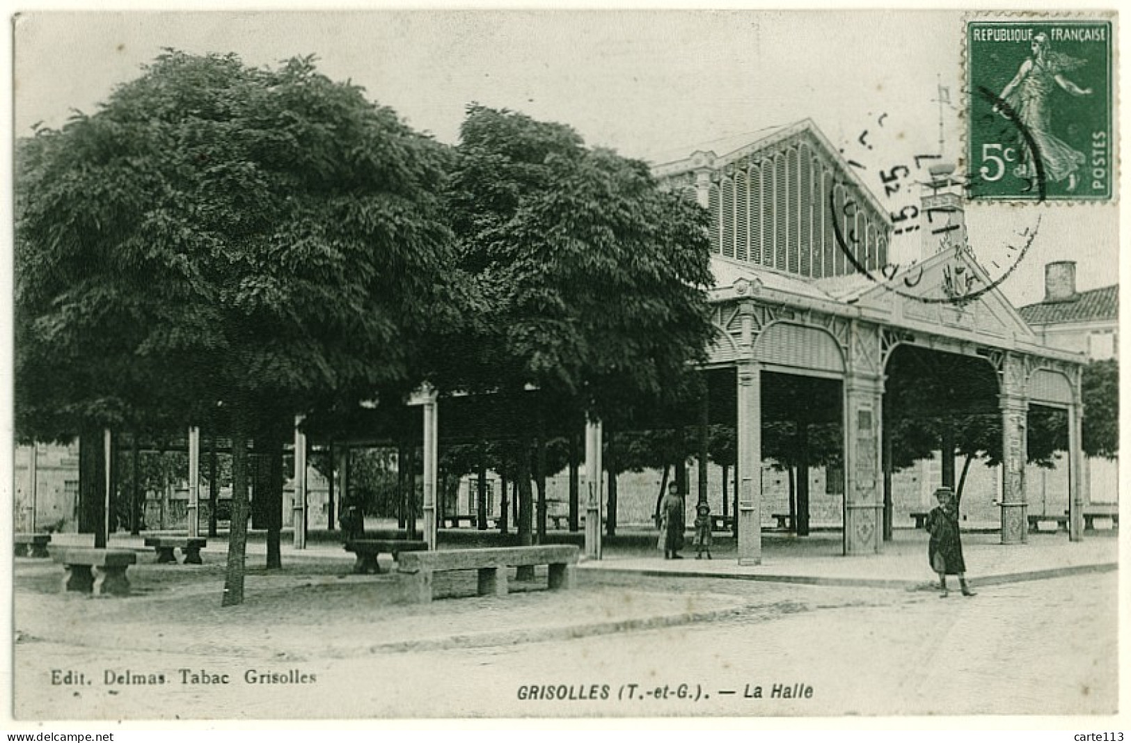 82 - B16392CPA - GRISOLLES - La Halle - Très Bon état - TARN-ET-GARONNE - Grisolles