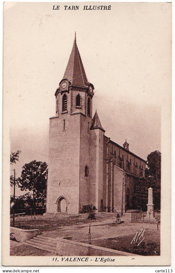 81 - B16535CPA - VALENCE D' ALBI - Eglise - Parfait état - TARN - Vaour