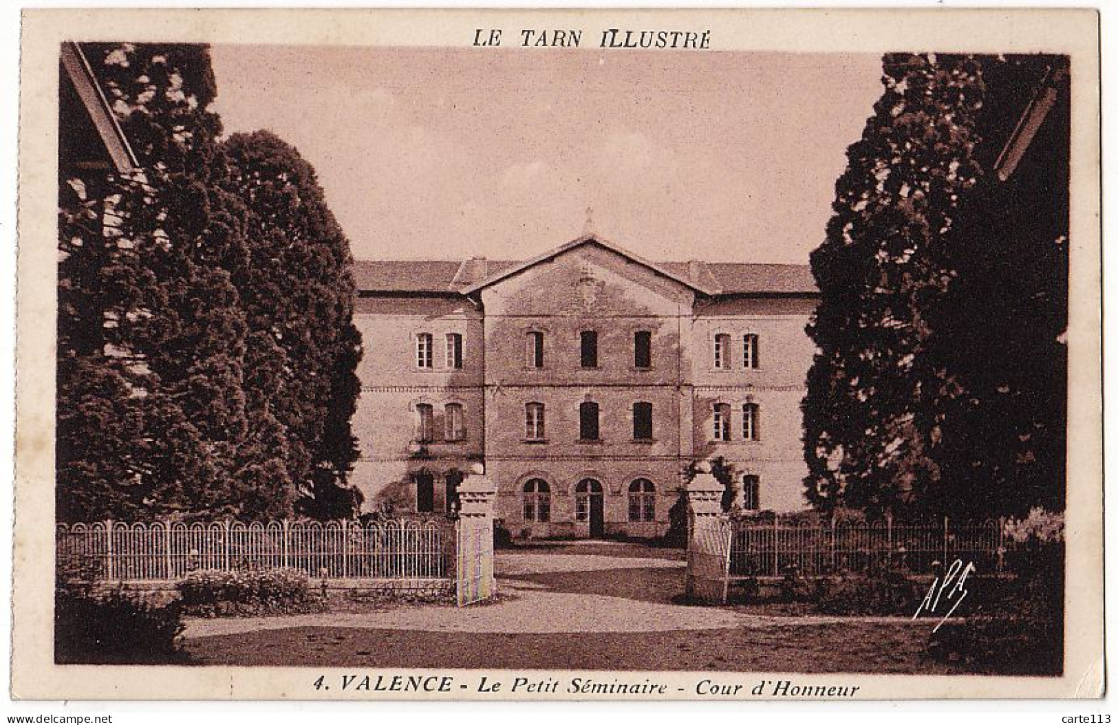 81 - B16534CPA - VALENCE D' ALBI - Le Petit Seminaire, Cour D'honneur - Parfait état - TARN - Vaour