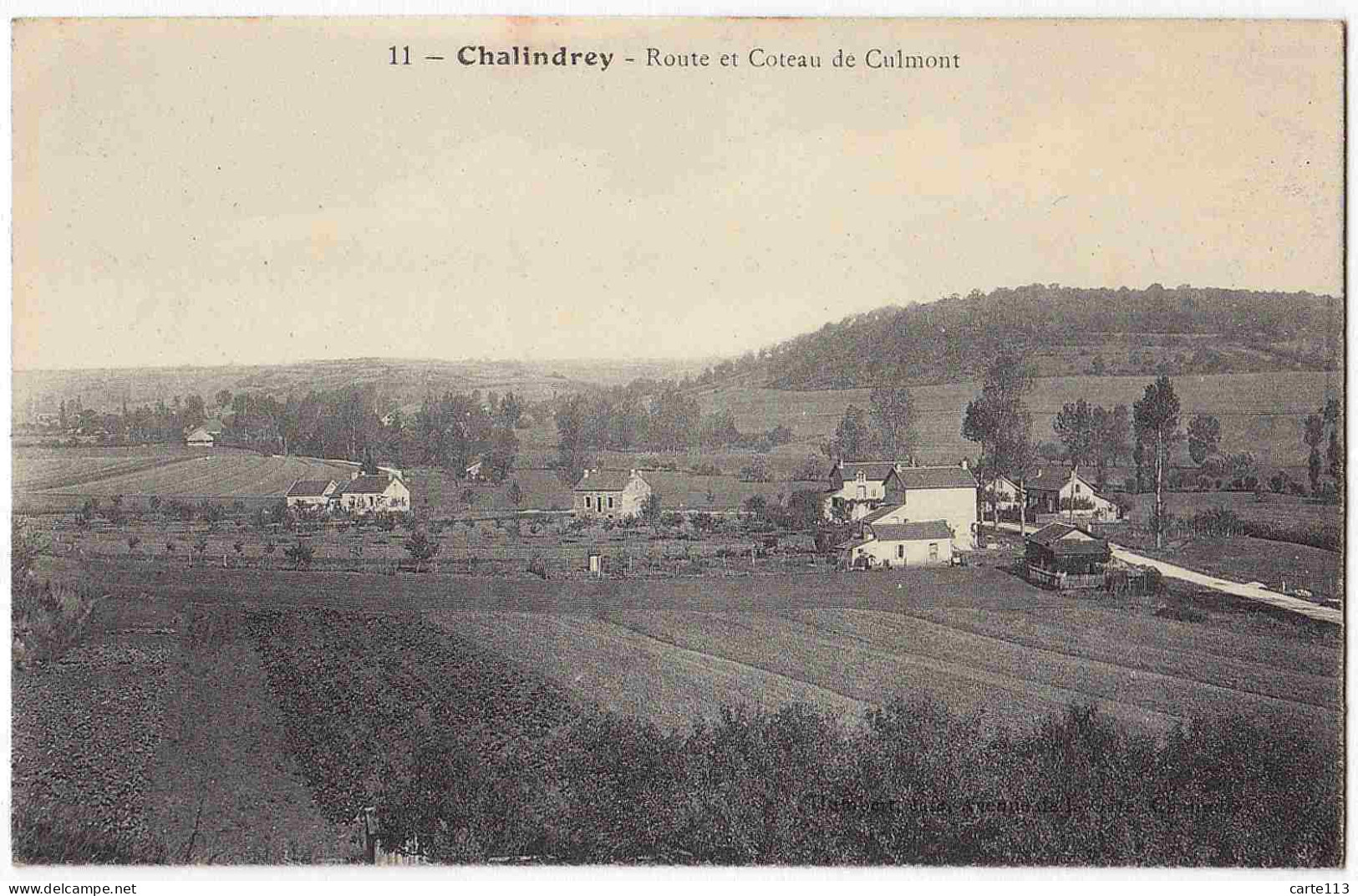 52 - B32724CPA - CHALINDREY - Route Et Coteau De Culmont - Parfait état - HAUTE-MARNE - Chalindrey