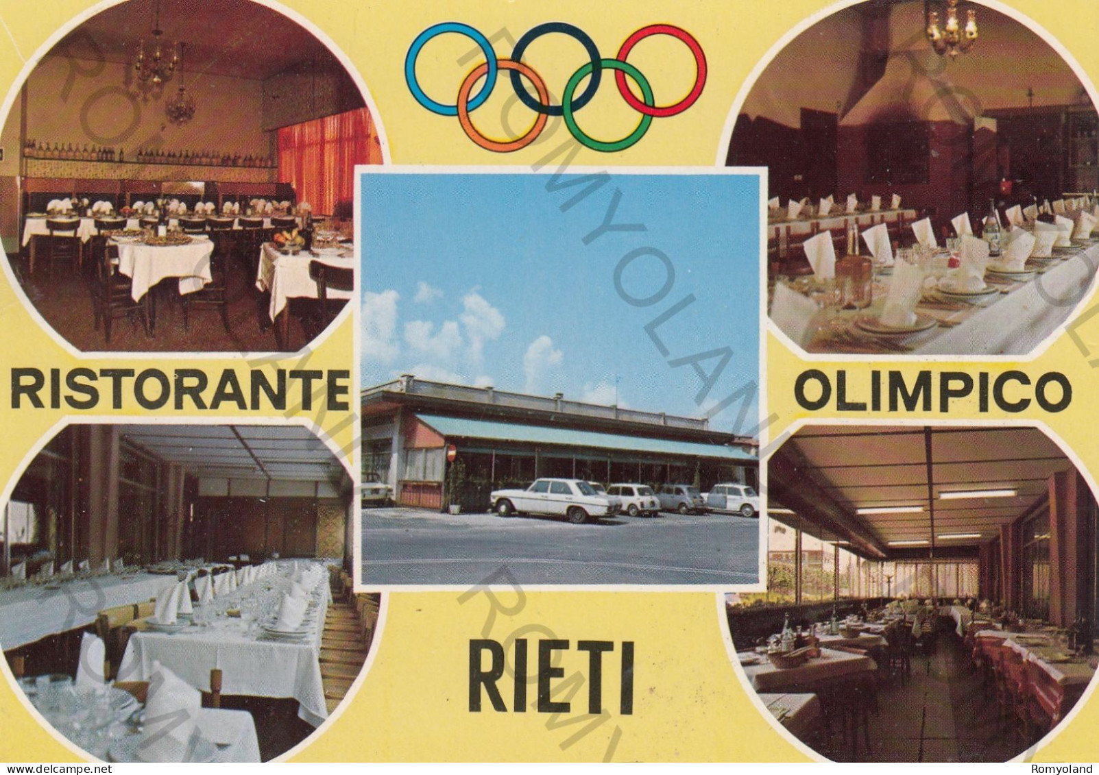 CARTOLINA  B13 RIETI,LAZIO-RISTORANTE "OLIMPICO" VIA DELLE PALME-CULTURA,MEMORIA,RELIGIONE,BELLA ITALIA,NON VIAGGIATA - Rieti