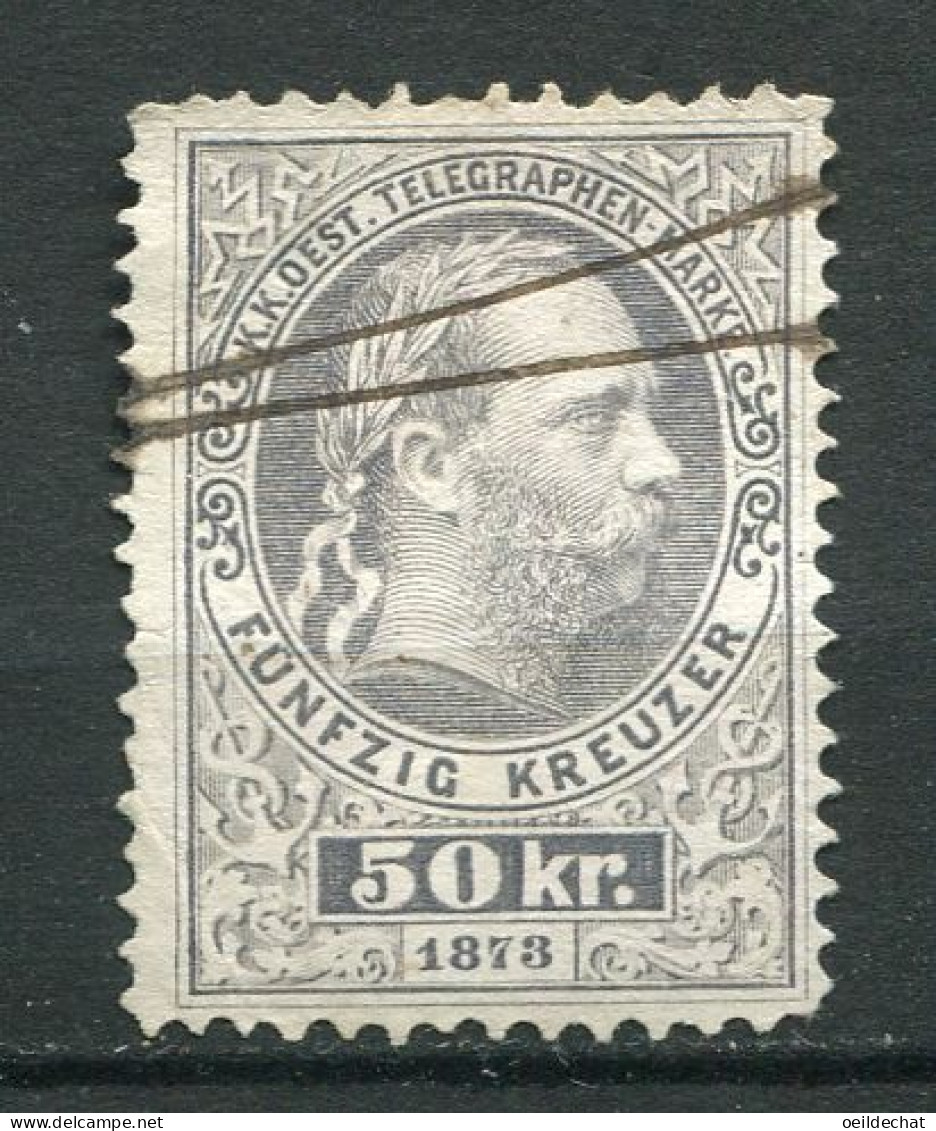 26234 Autriche  Télégraphe N°13°  50k. Gris François-Joseph 1er  1874-76  B/TB - Telégrafo