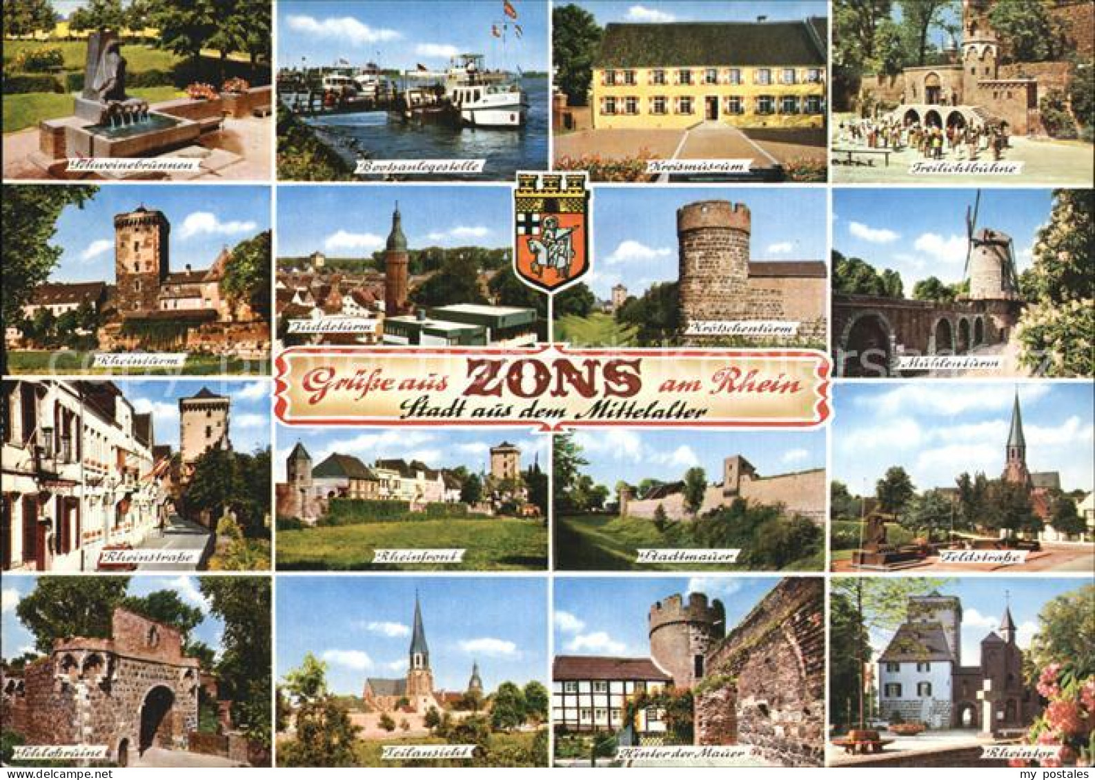 72408055 Zons Schweinebrunnen Rheinsturm Rheinstrasse Schlossruine Kreismuseum B - Dormagen