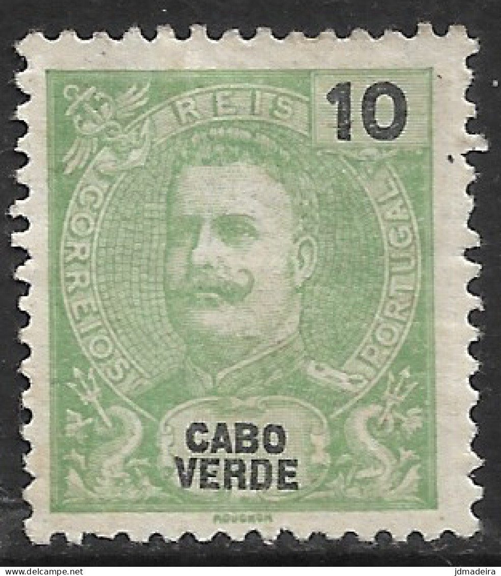 Cabo Verde – 1898 King Carlos 10 Réis Mint Stamp - Islas De Cabo Verde