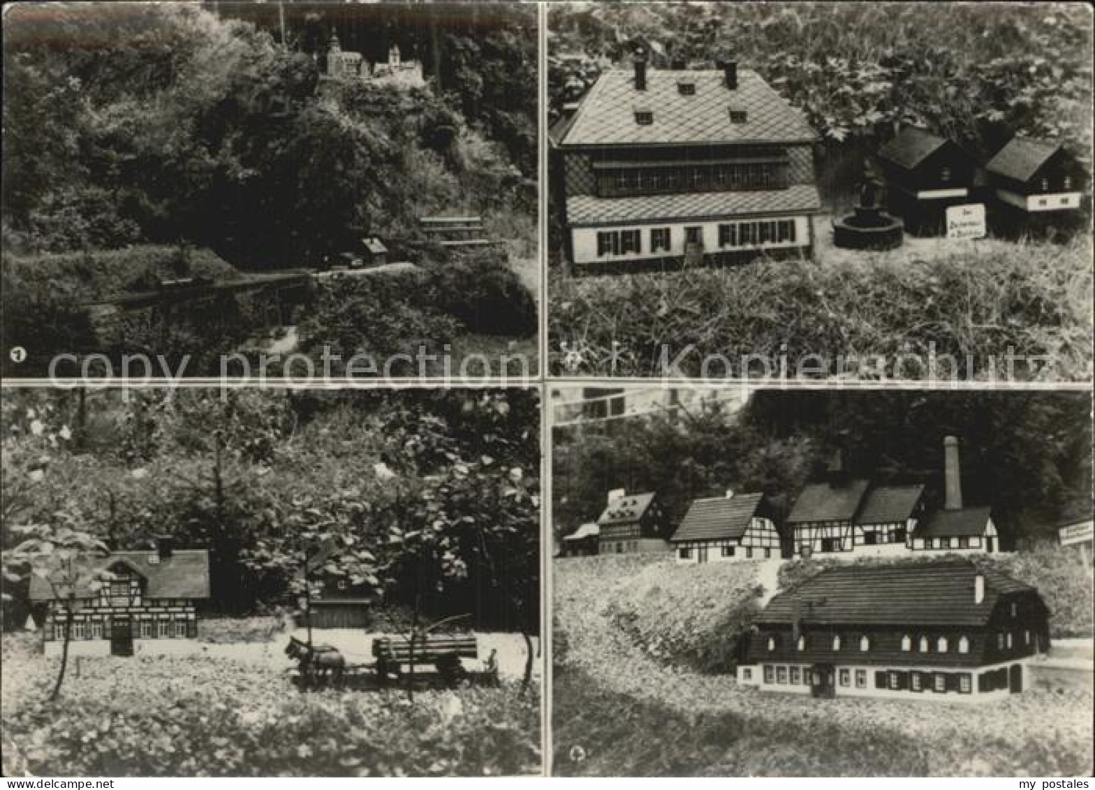 72405892 Waschleithe Heimatecke Modellbauten Eisenbahnbruecke Schloss Kirche Zec - Grünhain