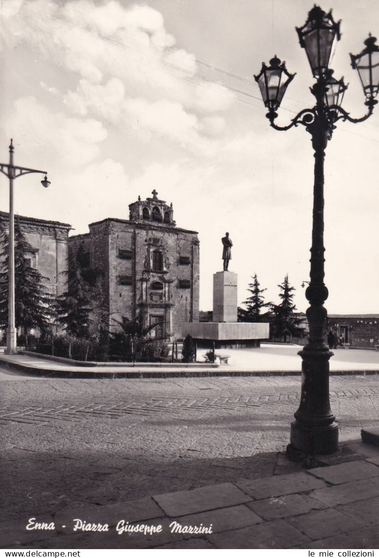 Cartolina Enna - Piazza Giuseppe Mazzini - Enna