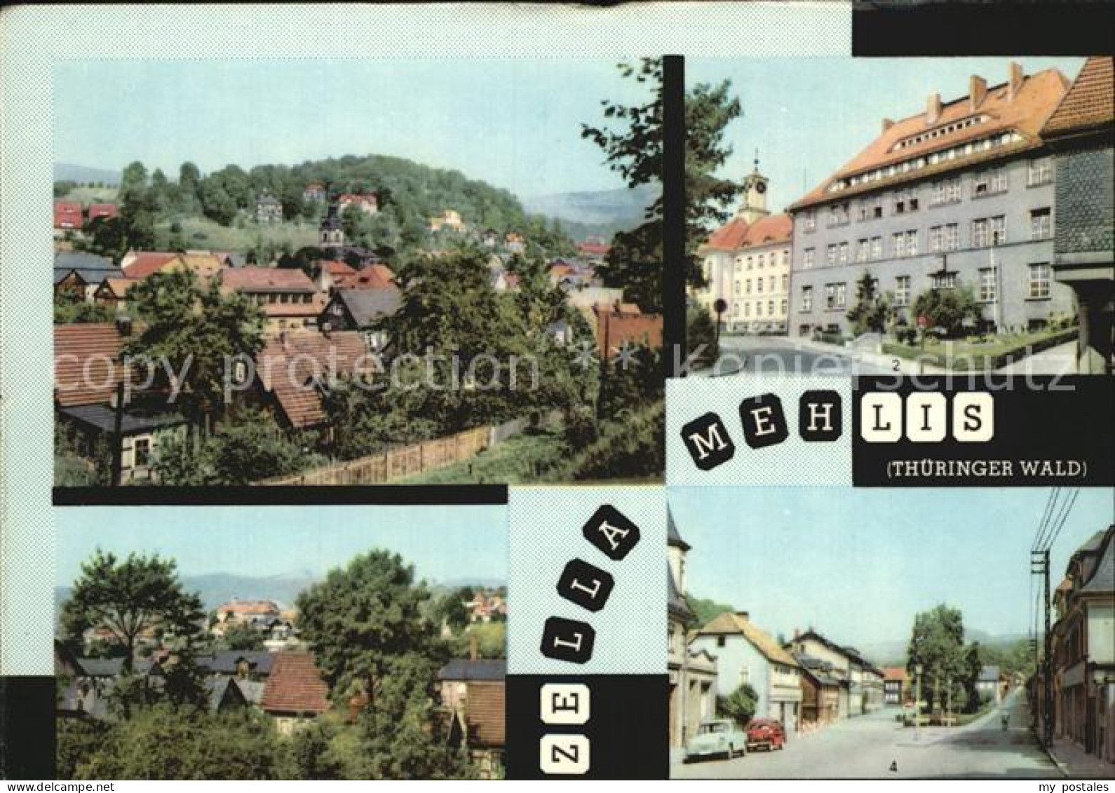 72404603 Zella-Mehlis Teilansichten Postamt Dr Kuelz Platz Zella-Mehlis - Zella-Mehlis