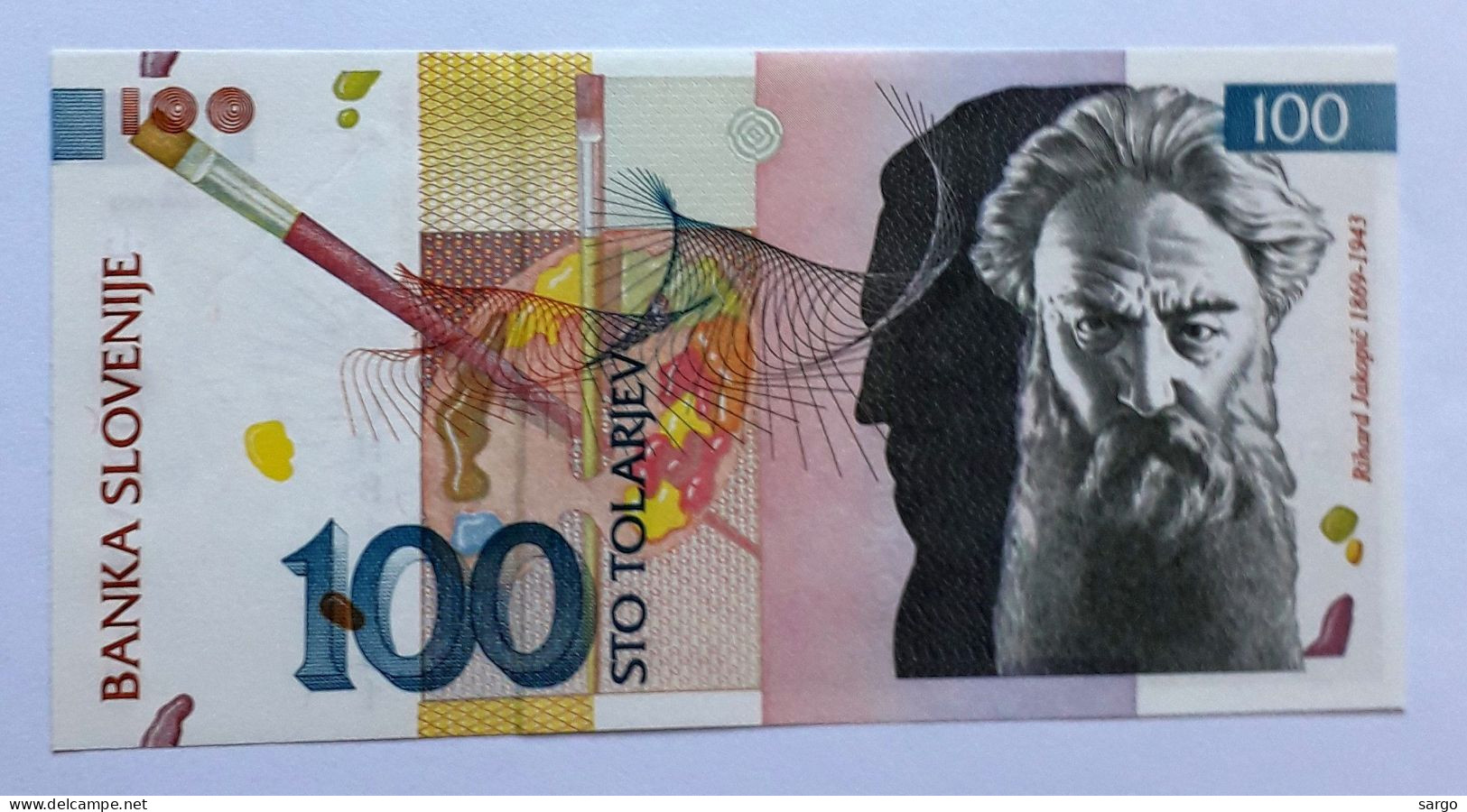 SLOVENIA  - 100 TOLARJEV  - P 28 (2004) -- UNC - BANKNOTES - PAPER MONEY - CARTAMONETA - - Slowenien
