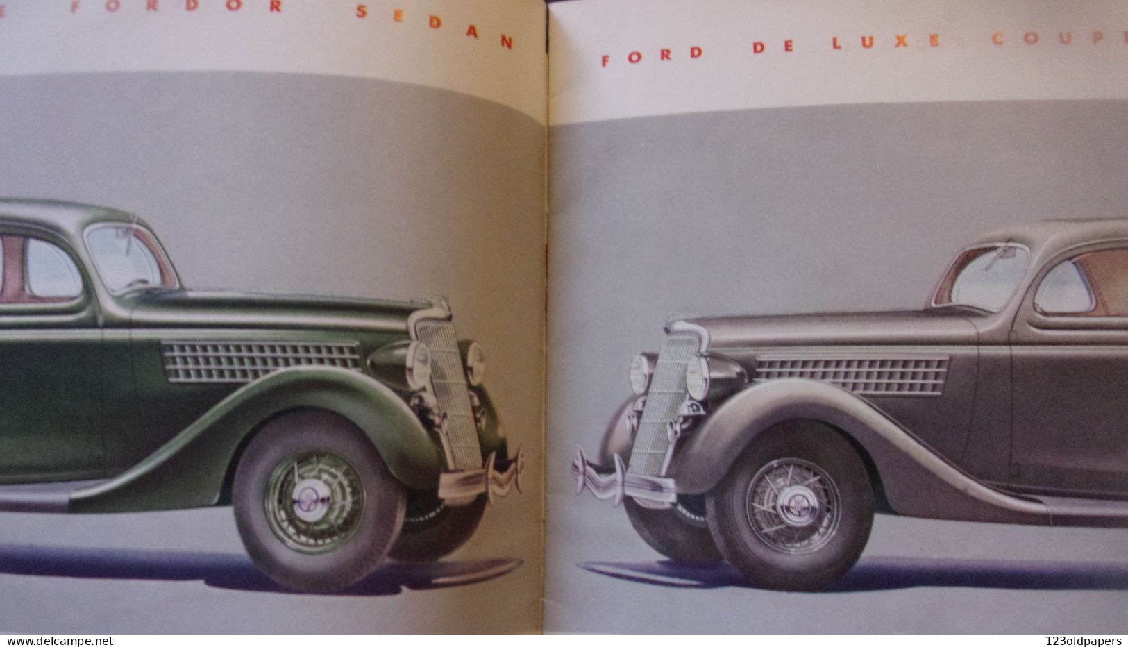 1935 FORD PUBLICITE CATALOGUE FORD V8  FOR 1935 SEDAN COUPE DE LUXE PHAETON ROADSTER FORD MOTOR COMPANY - Cars