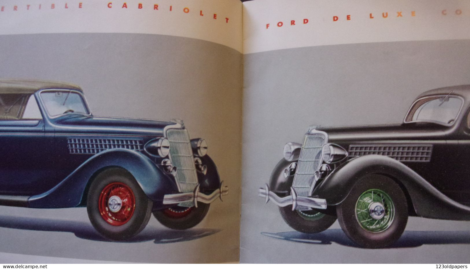 1935 FORD PUBLICITE CATALOGUE FORD V8  FOR 1935 SEDAN COUPE DE LUXE PHAETON ROADSTER FORD MOTOR COMPANY - Automobili