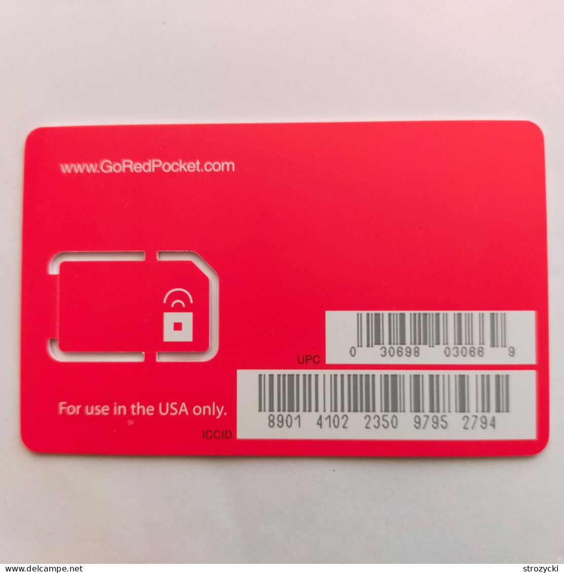 USA - Red Pocket Mobile (standard SIM) - GSM SIM  - Mint - Other & Unclassified