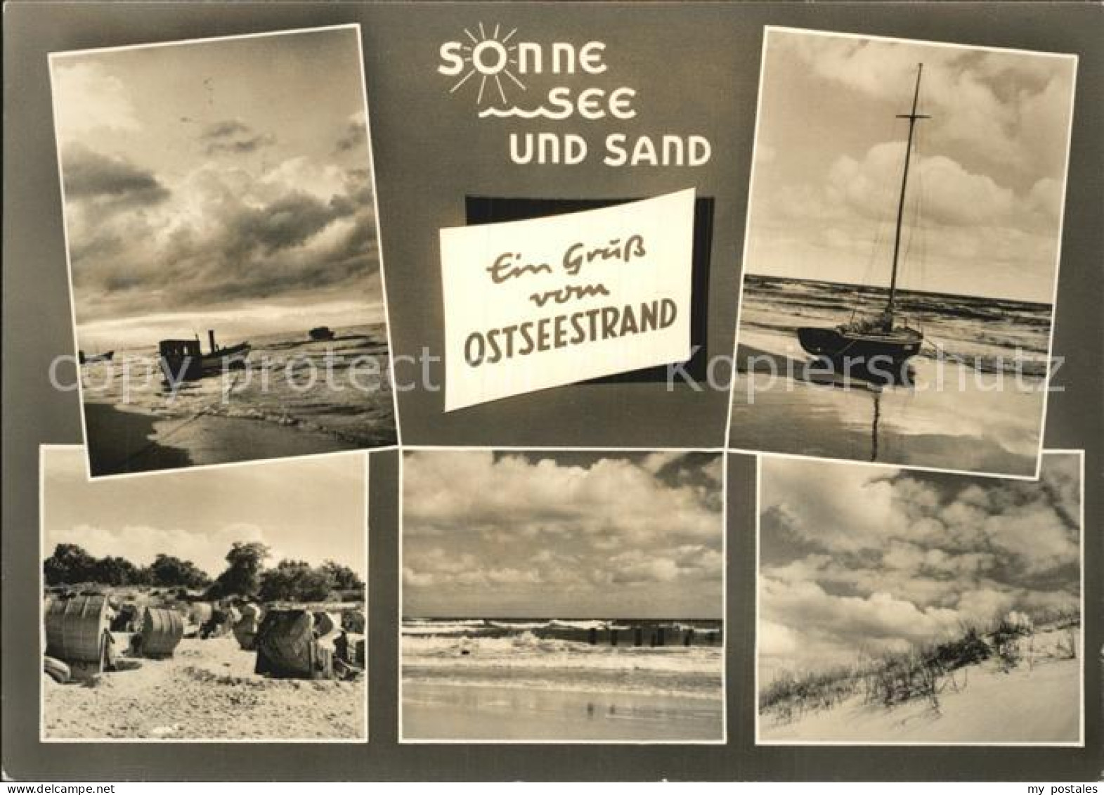 72402357 Ribnitz-Damgarten Ostseebad Fischer Und Segelboot Strand Sturm Ribnitz- - Ribnitz-Damgarten