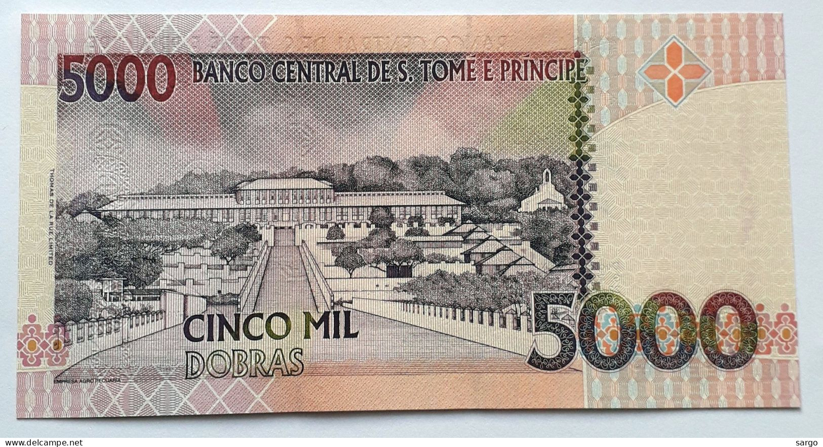 SAINT THOMAS AND PRINCIPE  - 5.000 DOLLARS - P 65  (1996) - UNC -  BANKNOTES - PAPER MONEY - Sao Tomé Et Principe