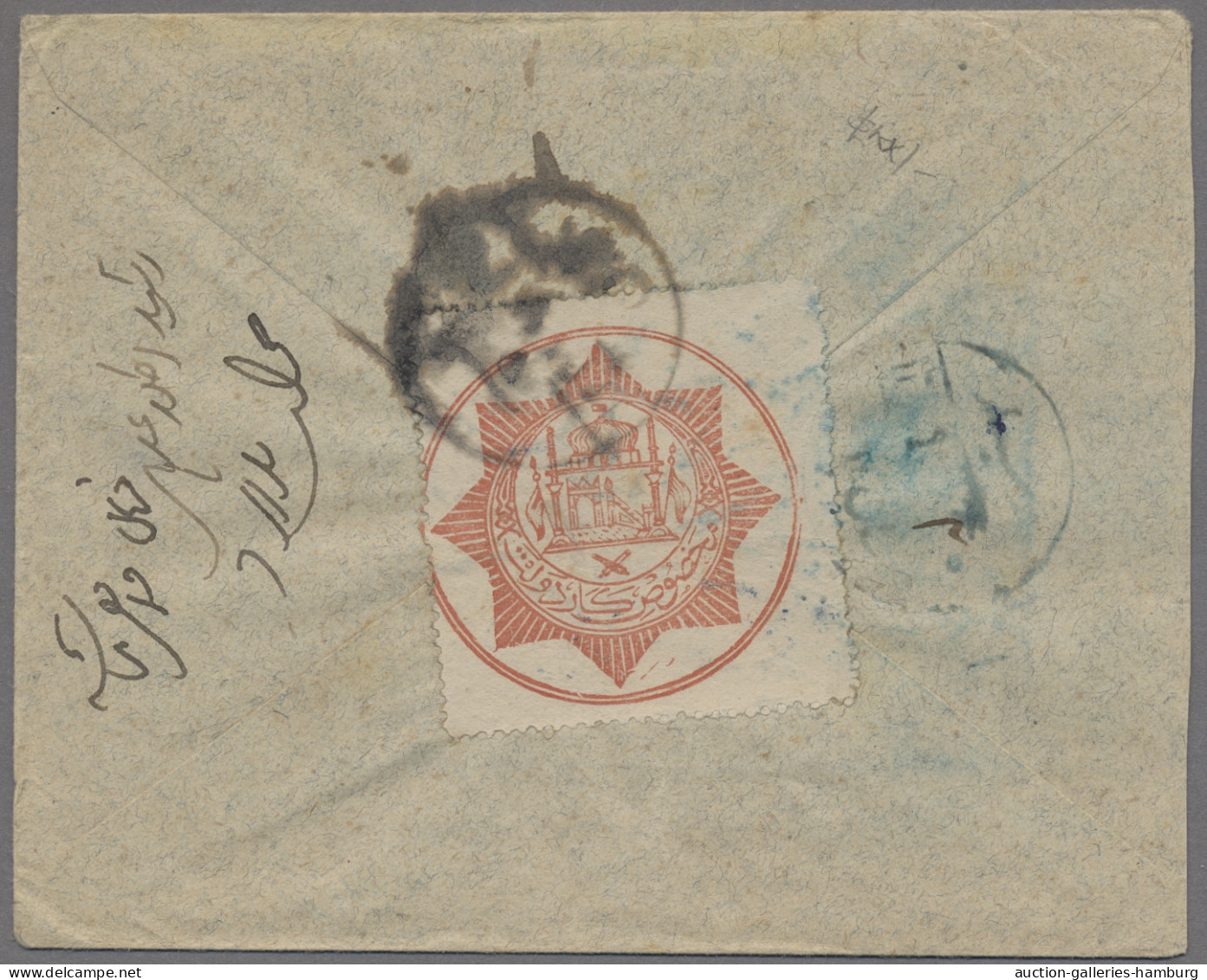 Afghanistan - Service Stamps: 1923, Cover Franked On Reverse With Single 1909 Re - Afganistán