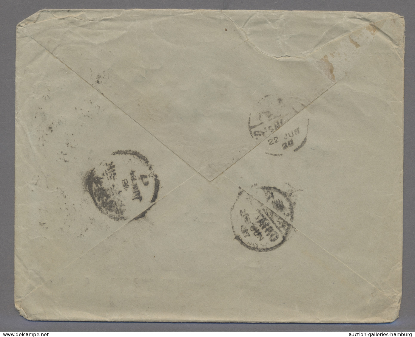 China: 1913, Dschunke 3 Cents Grünschiefer Als Einzelfrankatur Und Als Mehrfachf - Lettres & Documents