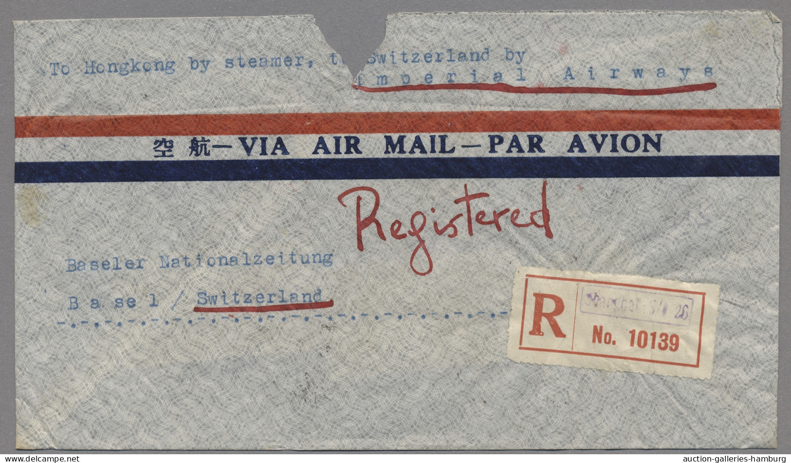 China: 1947, Airmail Cover From SHANGHAI To Praha, Czechoslovakia Bearing Sun Ya - Lettres & Documents