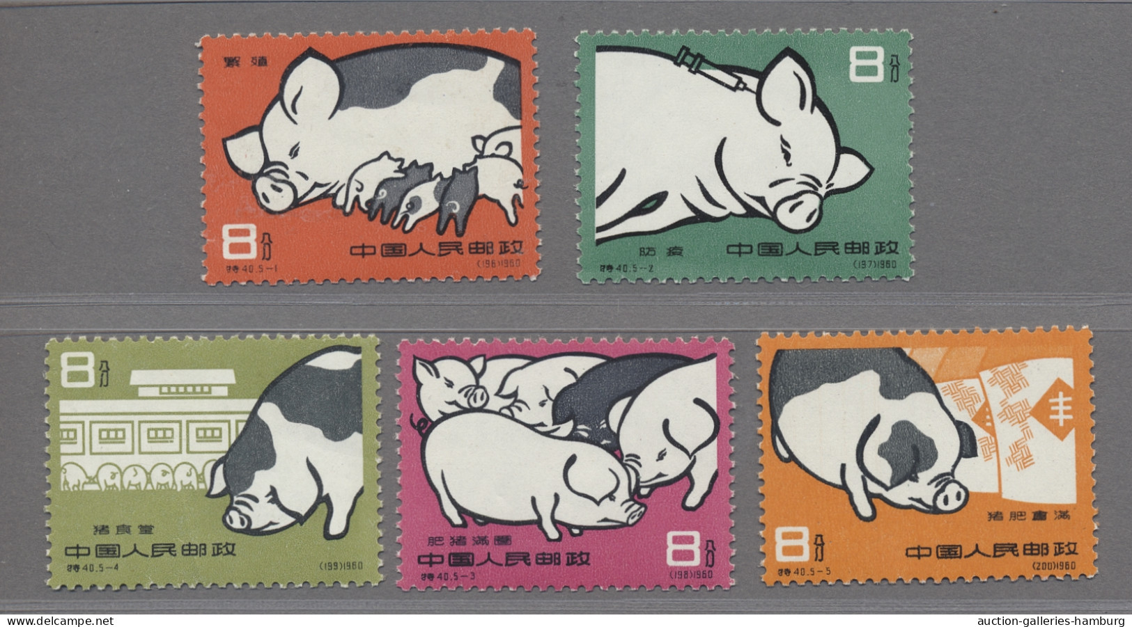 China (PRC): 1960, "pigs" Luxus Quality For This Kind Of Issue ÷ 1960, Schweinez - Neufs