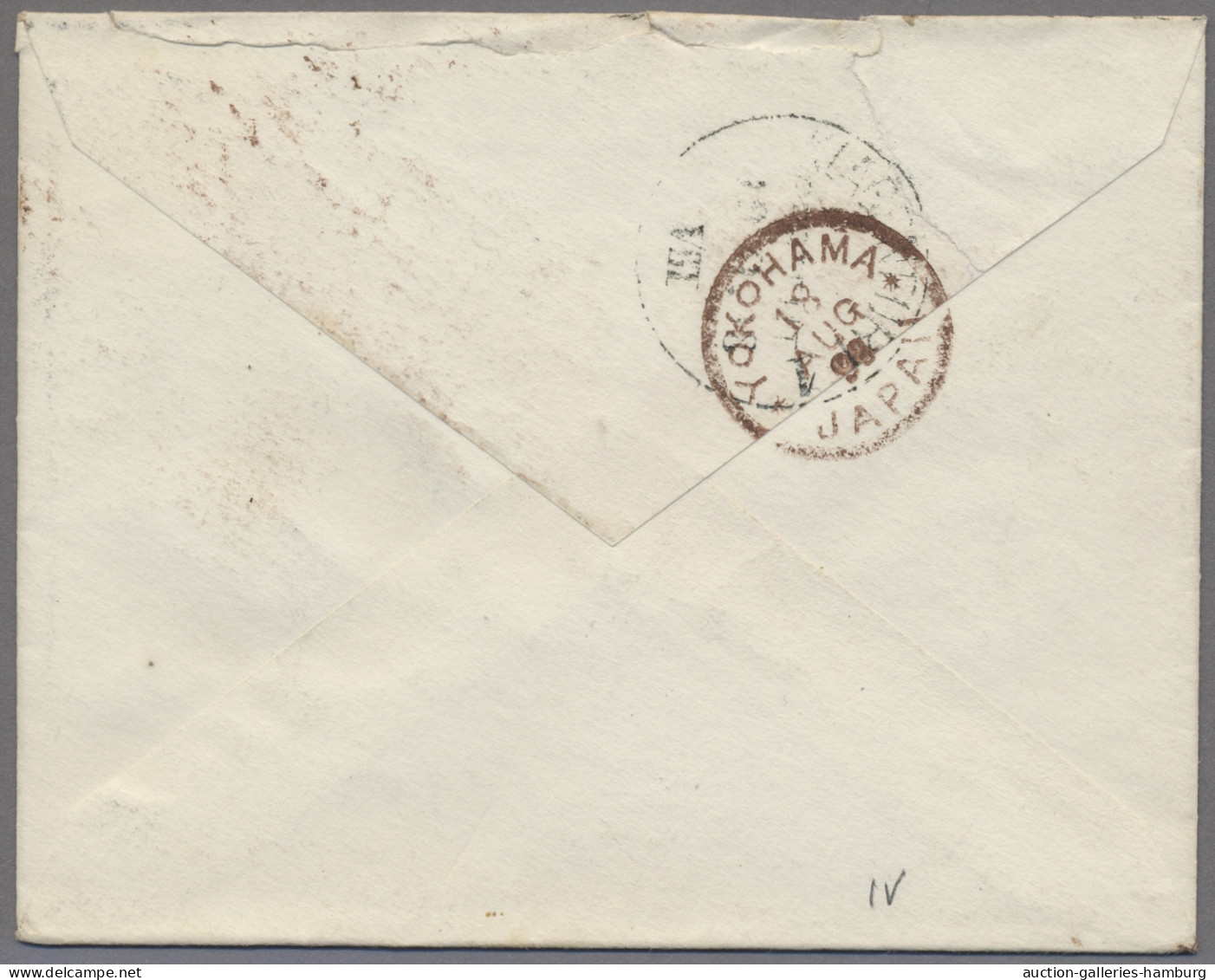 Japan: 1898, Three Items - (1) 10s. Brown As Single On Cover To Klagenfurt, Aust - Other & Unclassified