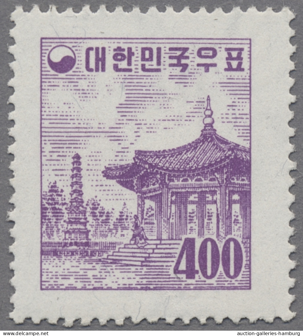 South Korea: 1957-59, Nationale Symbole Mit Wz. 3, 20 Hwan Bis 1000 Hwan, Tadell - Korea, South