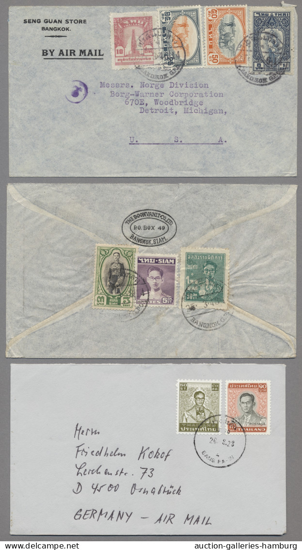 Thailand: 1902, PSC 1 1/2a On 1a Red On Reverse With Imprinted Message Locally U - Thaïlande