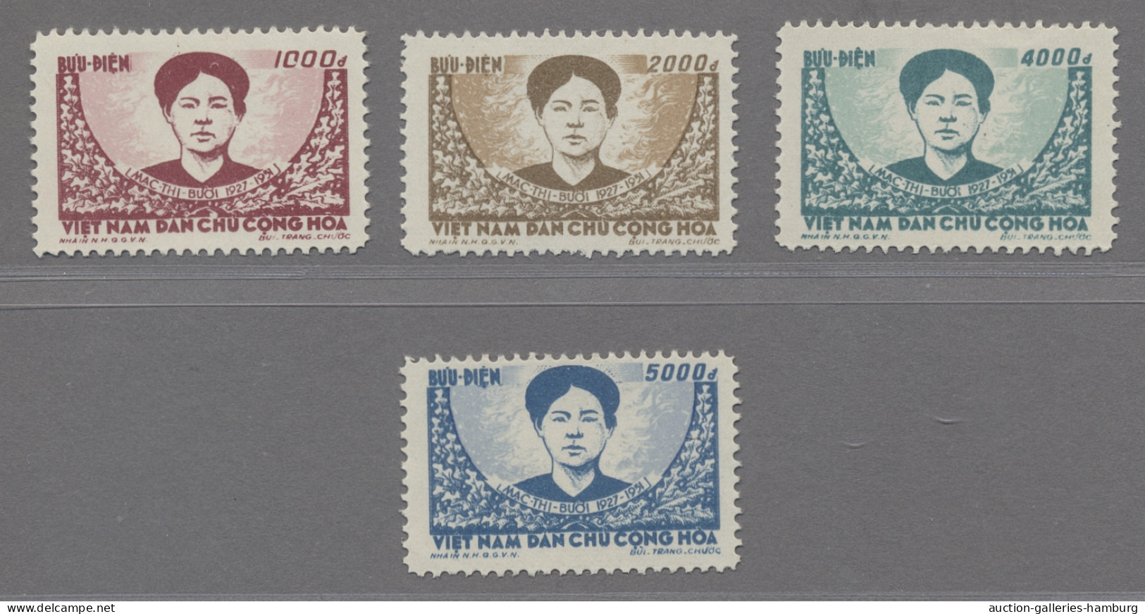 North-Vietnam: 1956, Michel 46-49, Without Gum As Issued, Luxus Quality, Very Sc - Viêt-Nam