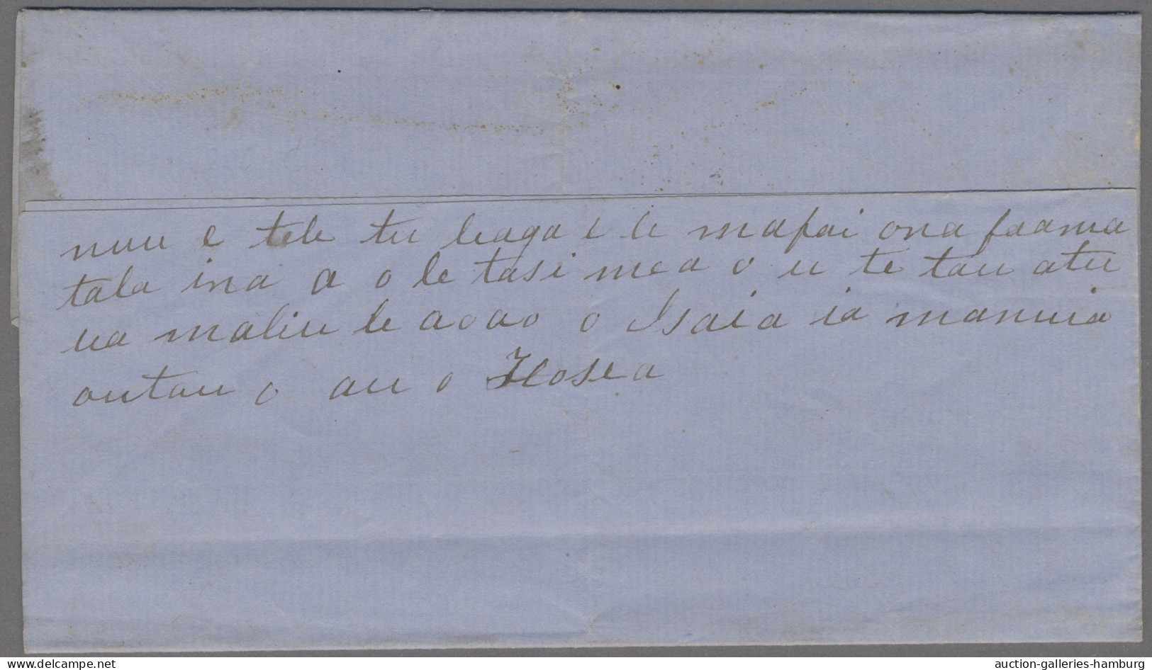 Samoa: 1861, Feb 5, Domestic EL Written In Samoan Language From Lifu To Malua, V - Samoa