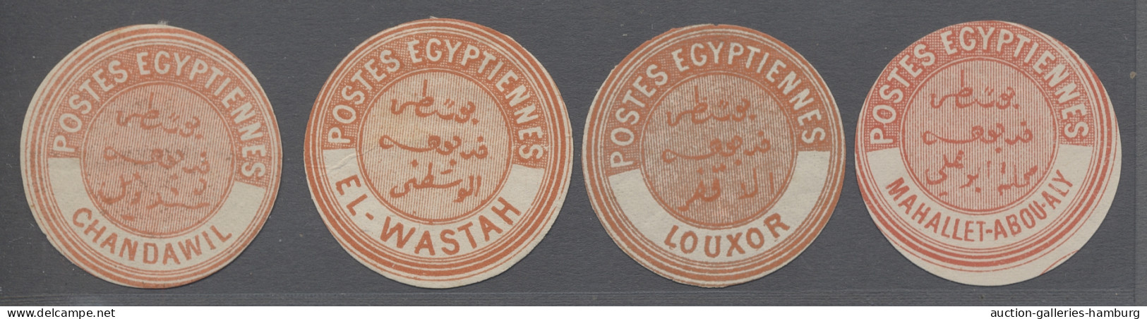 Egypt - Specialities: 1880 (ca.), POSTVERSCHLUSS-VIGNETTEN, Eine Sammlung Von 59 - Otros & Sin Clasificación