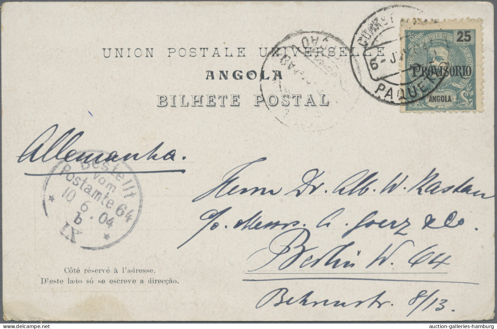 Angola: 1904/1913, Three Used Ppc: "Luanda/Fortress Of São Miguel", "Luanda/nati - Angola