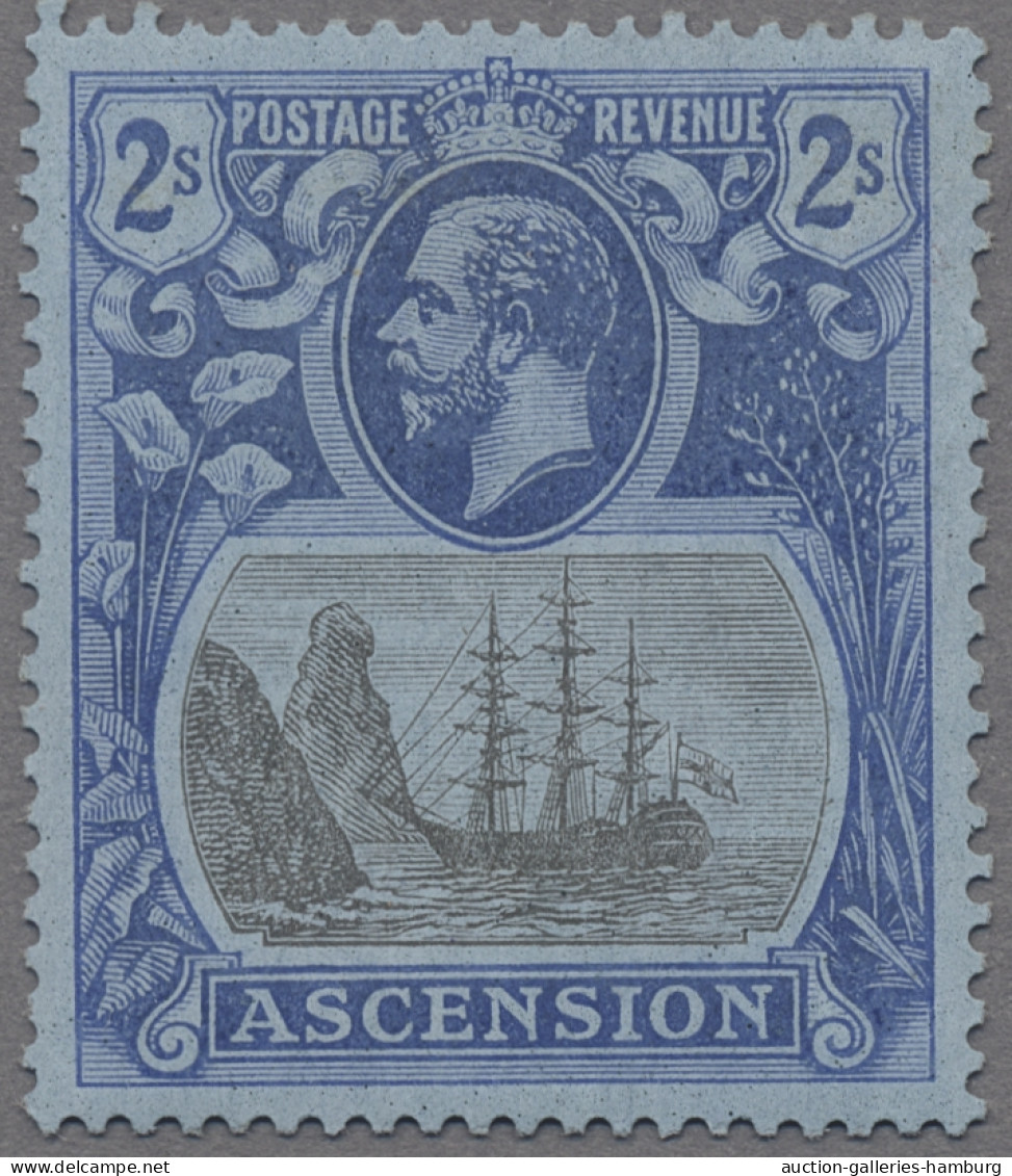 Ascension: 1924, Badge Of St.Helena, Compl.set Of 12 Values, Fine Mint Orig. Gum - Ascension (Ile De L')