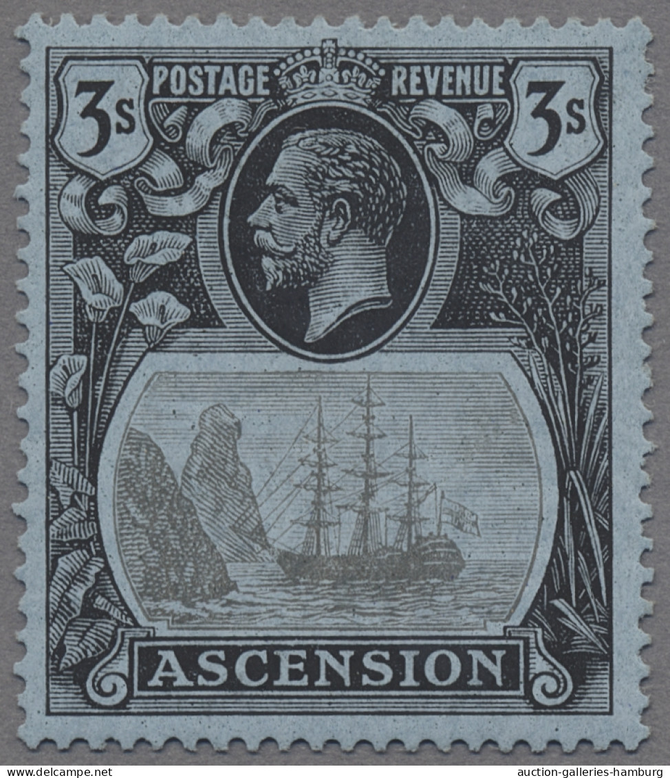 Ascension: 1924, Badge Of St.Helena, Compl.set Of 12 Values, Fine Mint Orig. Gum - Ascension (Ile De L')