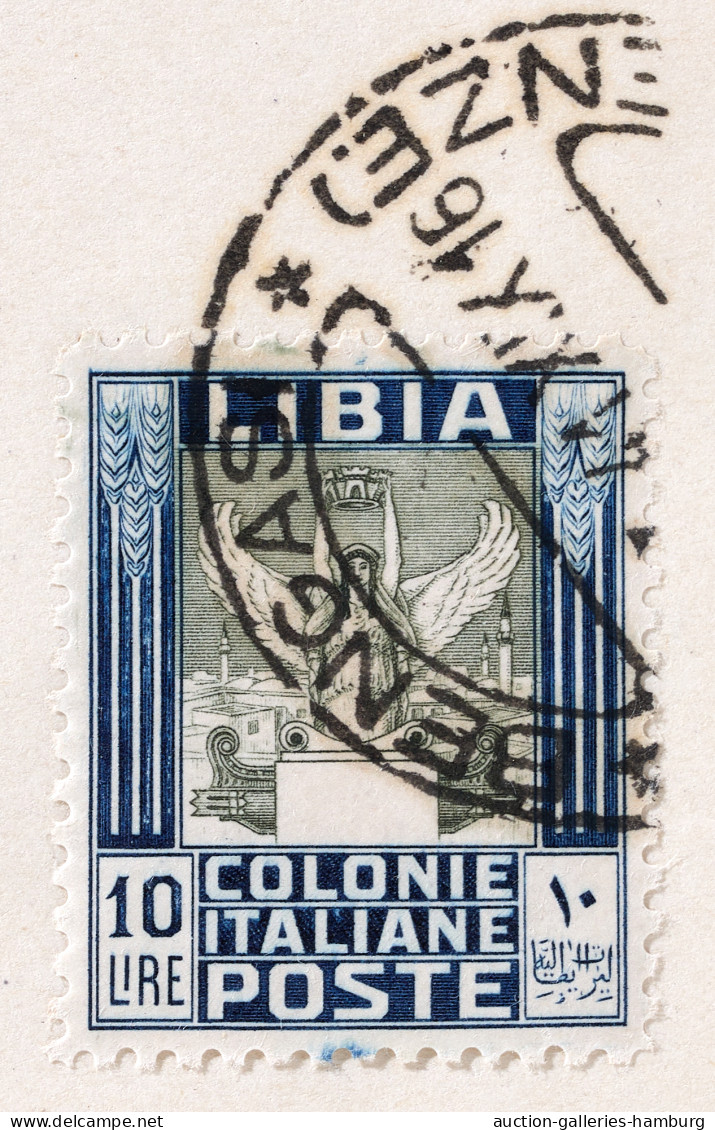 Italian Libya: 1924, Freimarken 5 Und 10 Lire Ohne Wasserzeichen, In Der 11er Zä - Libya