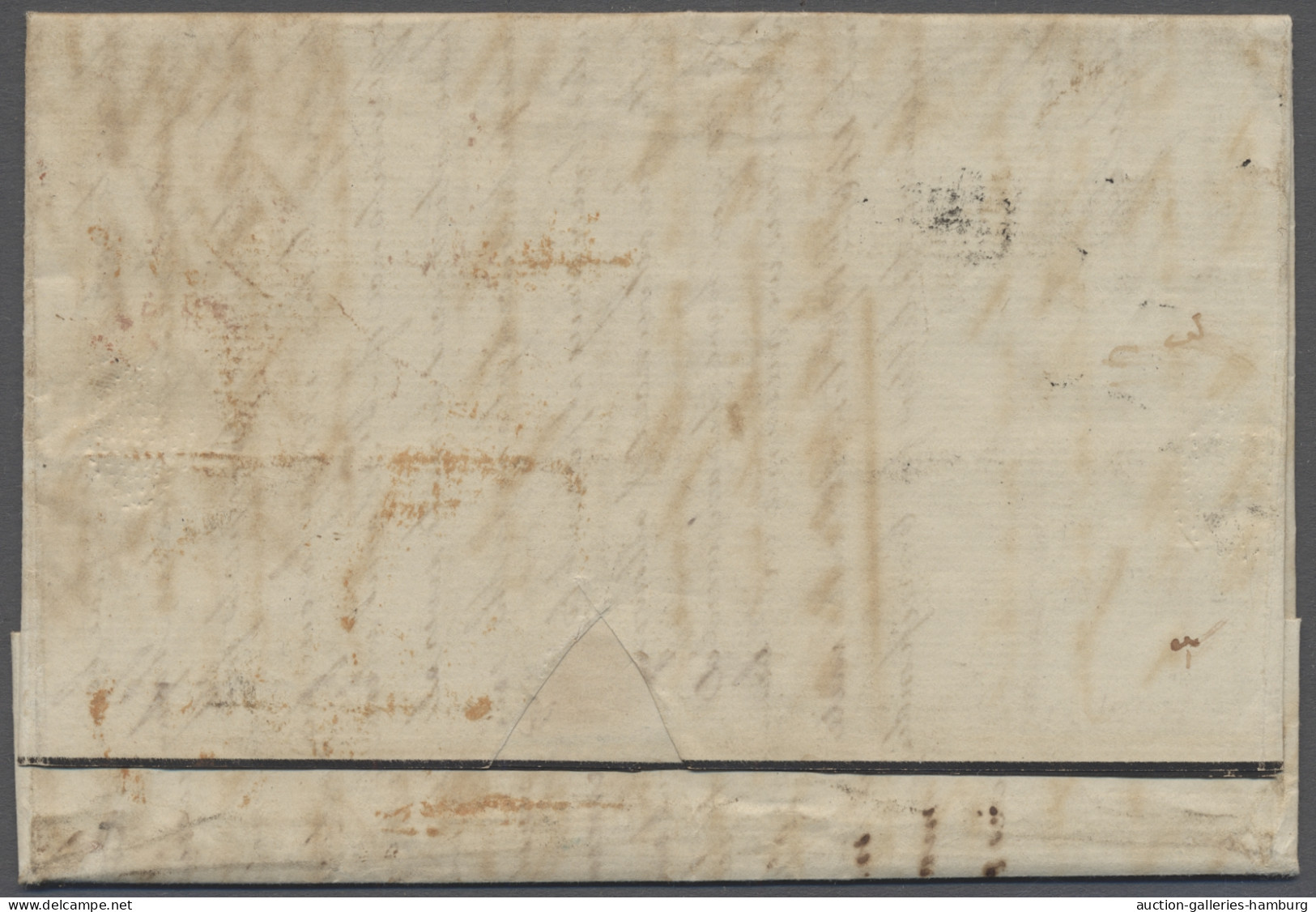 Mauritius: 1855, EL From Liverpool (dated 1854, Dec 23) Via London, Ms. "per Ove - Mauricio (...-1967)