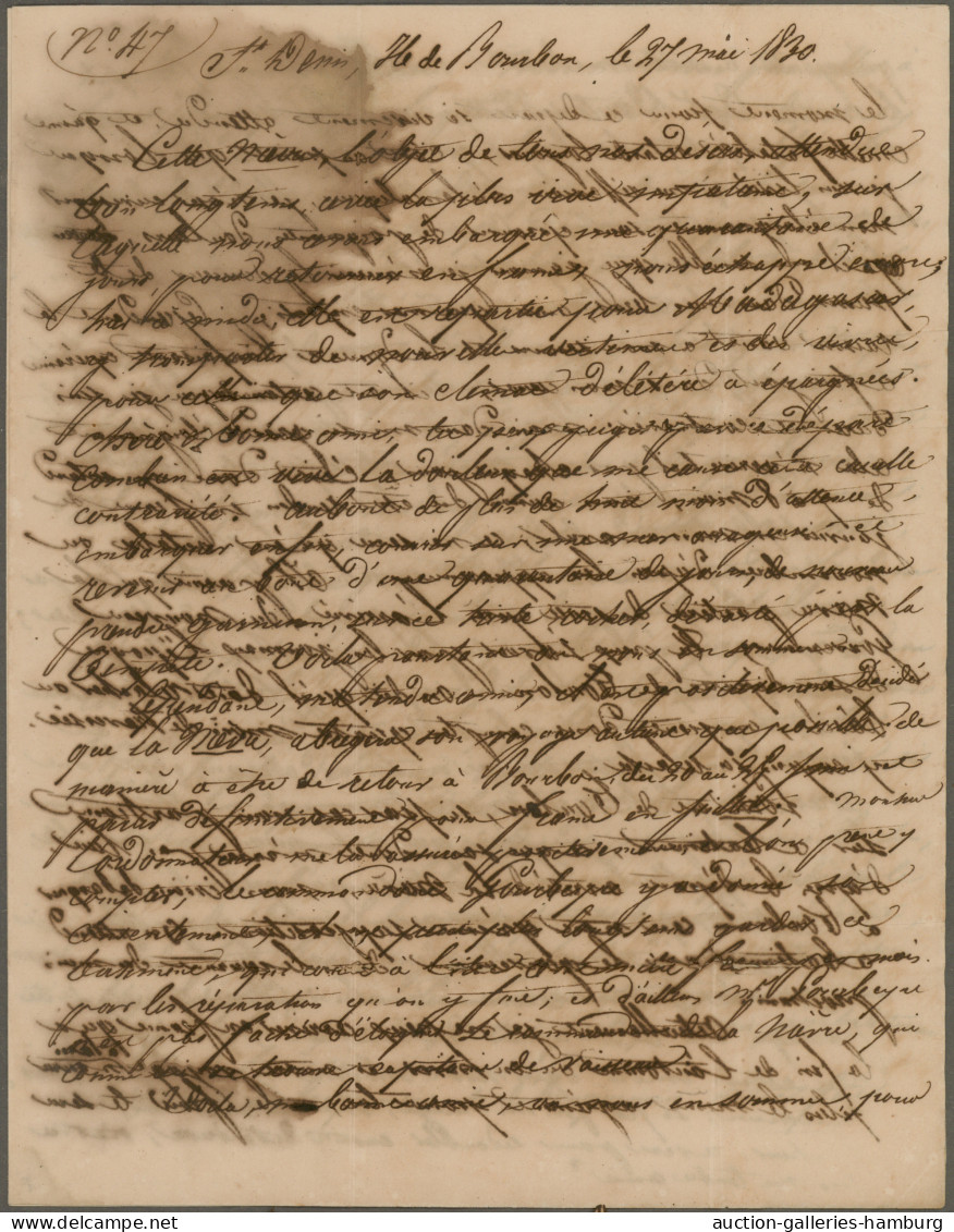 Reunion: 1830, Entire Letter Written "St-Denis, Ile De Bourbon, Le 27 Mai 1830" - Cartas & Documentos